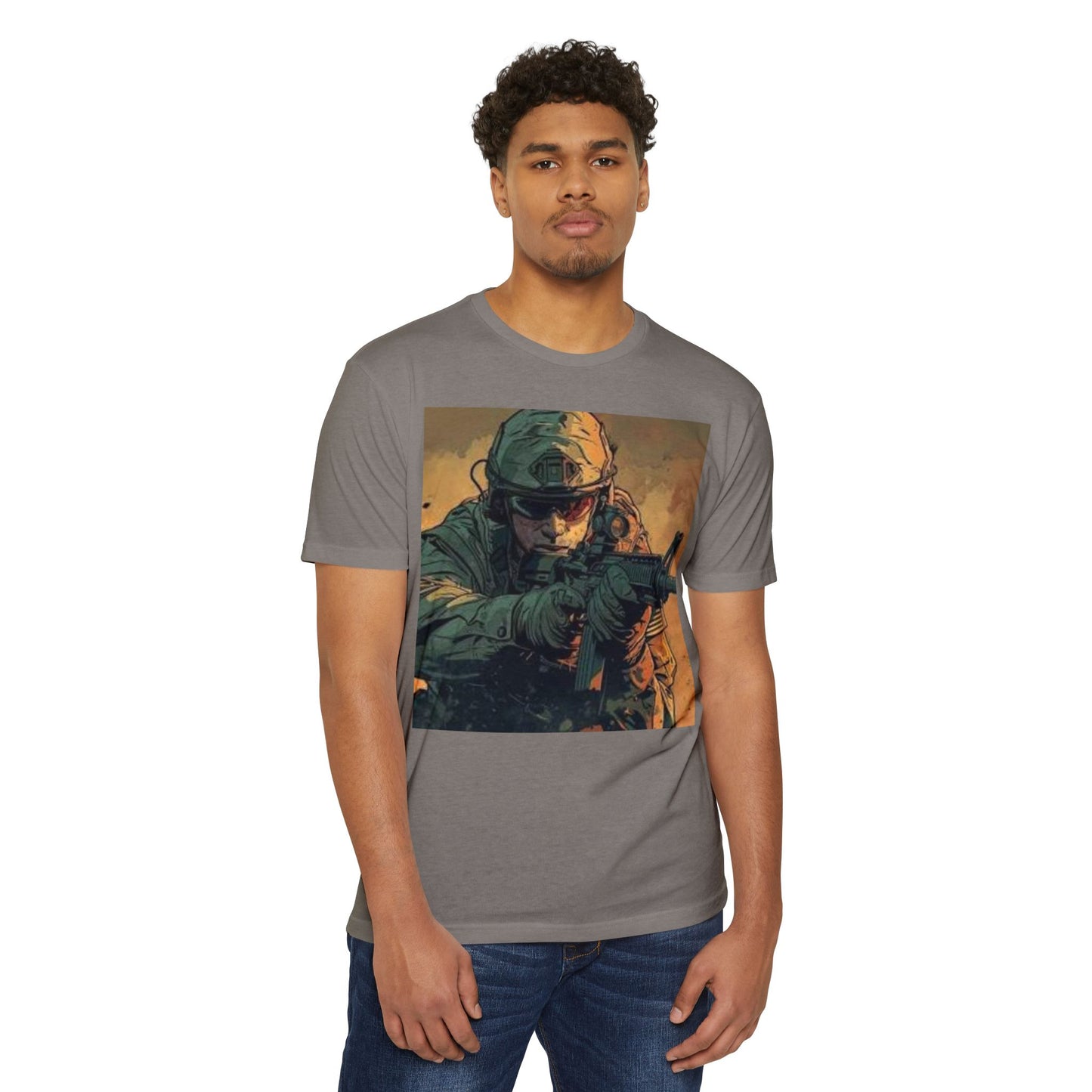 Edgy Skull Graphic T-Shirt - Unisex CVC Jersey