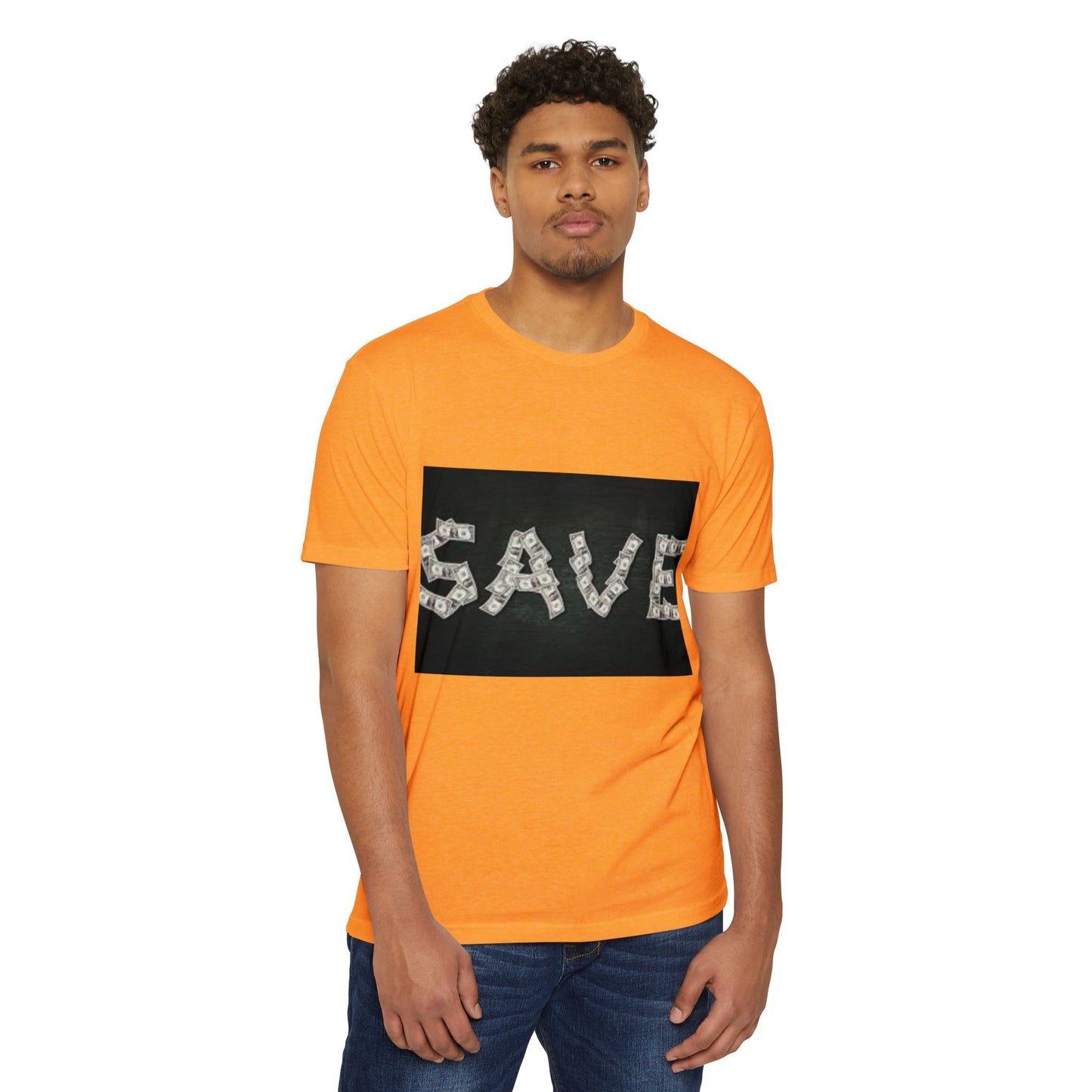 Unisex CVC Jersey T-shirt - 'SAVE' Money Design