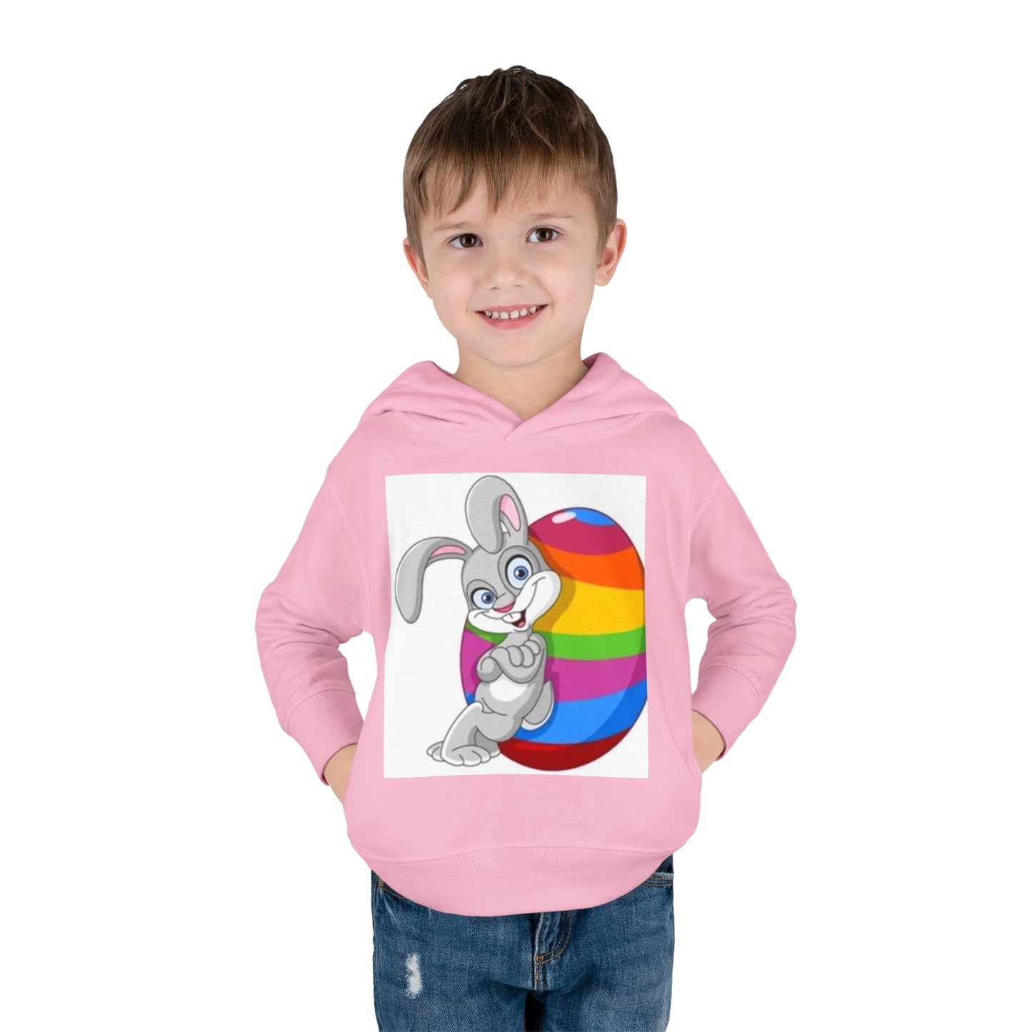 Colorful Easter Bunny Toddler Pullover Hoodie