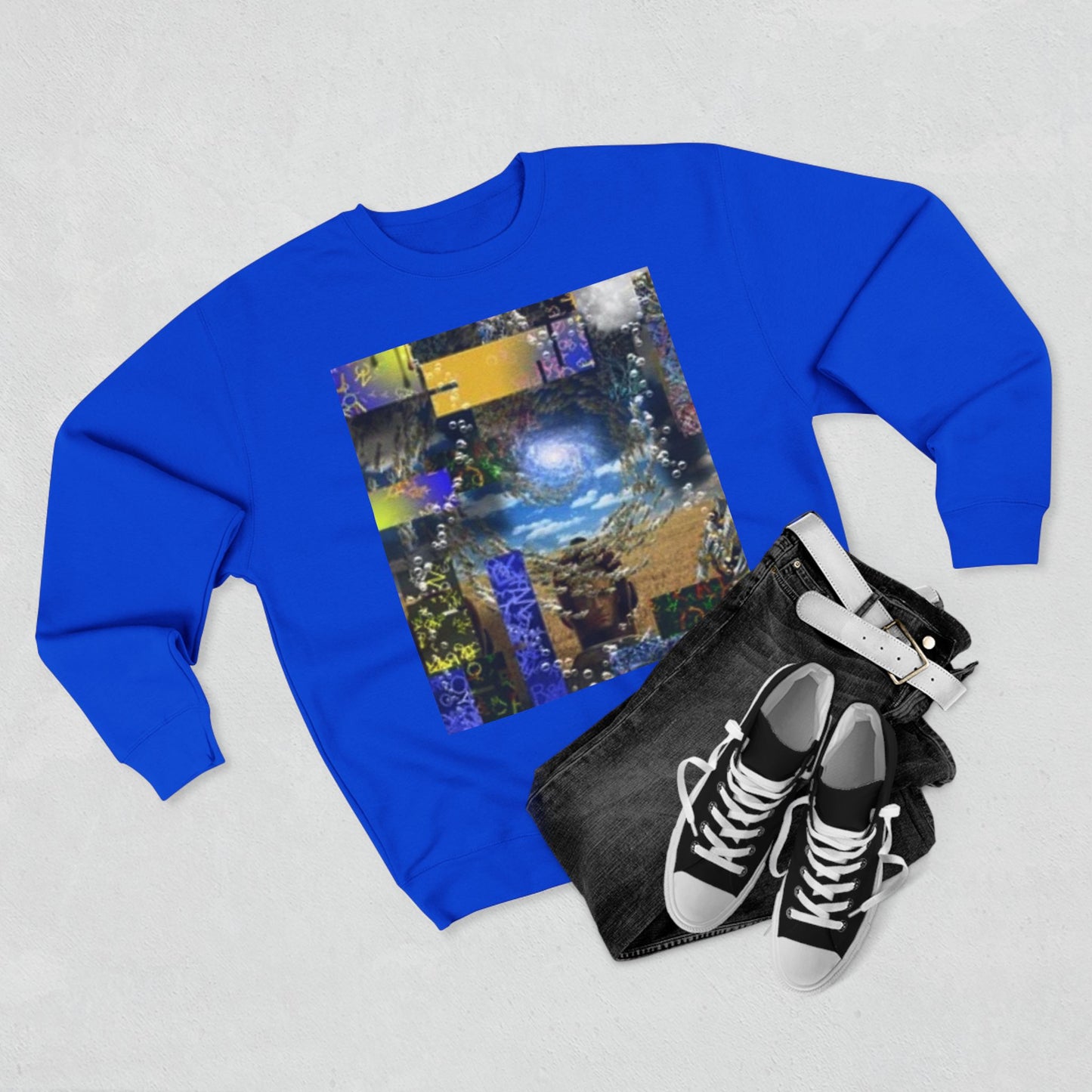 Cosmic Adventure Unisex Crewneck Sweatshirt - Unique Art Print