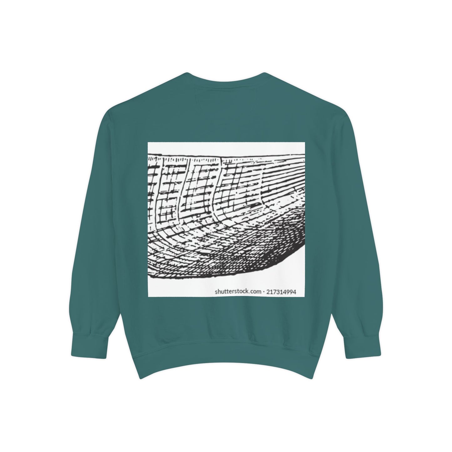 Graphic Unisex Garment-Dyed Sweatshirt | Nautical Design for Ocean Lovers