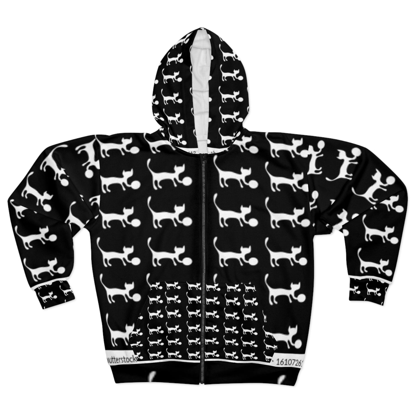 Whimsical Cat Unisex Zip Hoodie – Cozy & Fun for Animal Lovers