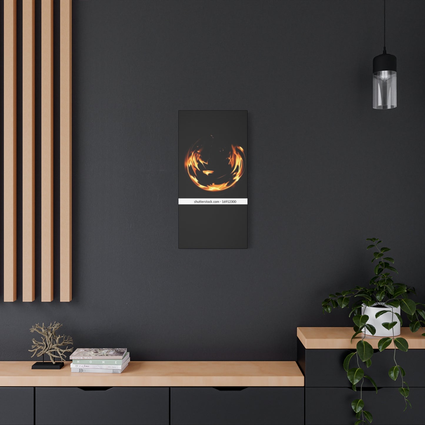 Fire Swirl Matte Canvas Art - Stretched 1.25" Gallery Wrap