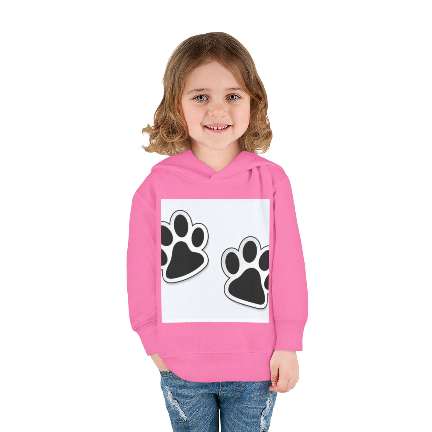 Wildlife Pattern Toddler Pullover Fleece Hoodie - Playful Animal Design for Kids