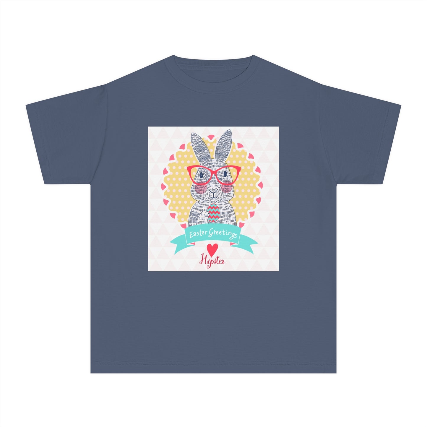 Youth Easter Bunny Tee - 'Easter Greetings' Design