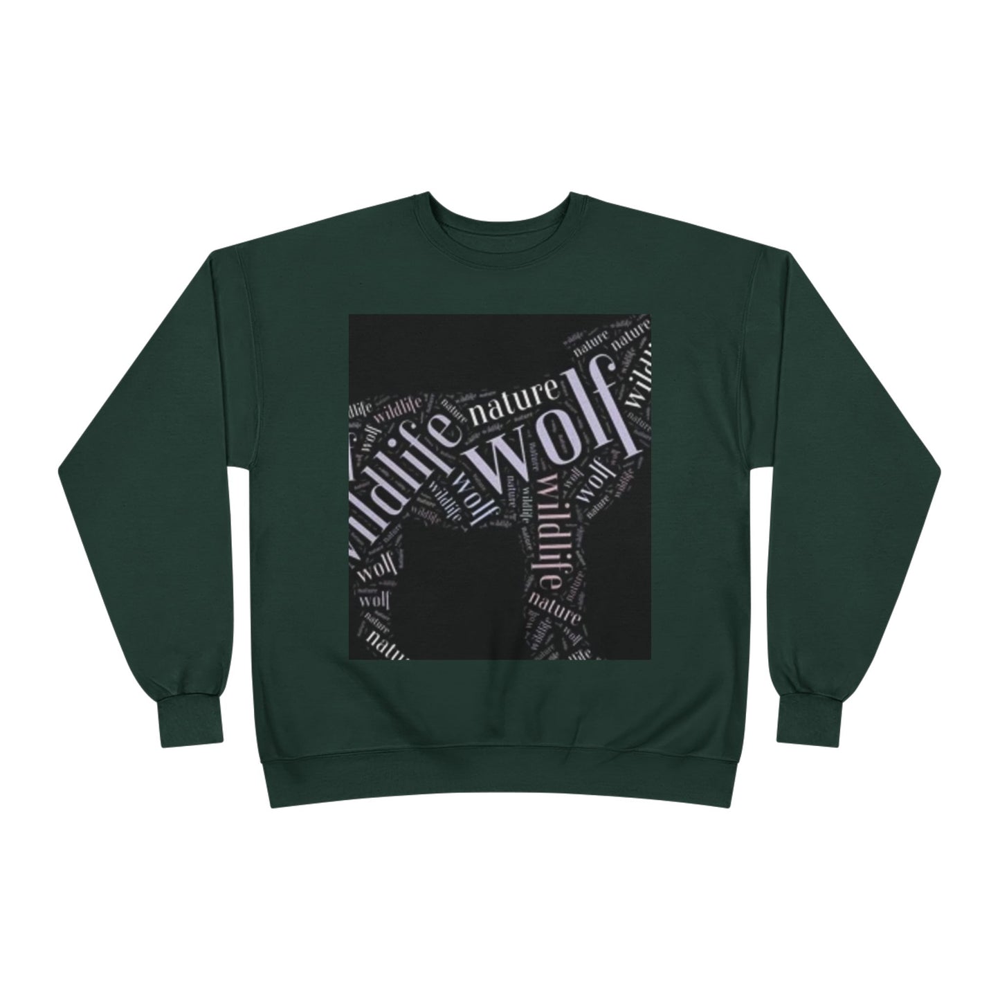 Unisex Eco-Friendly Wolf Graphic Crewneck Sweatshirt - Nature Lover Gift