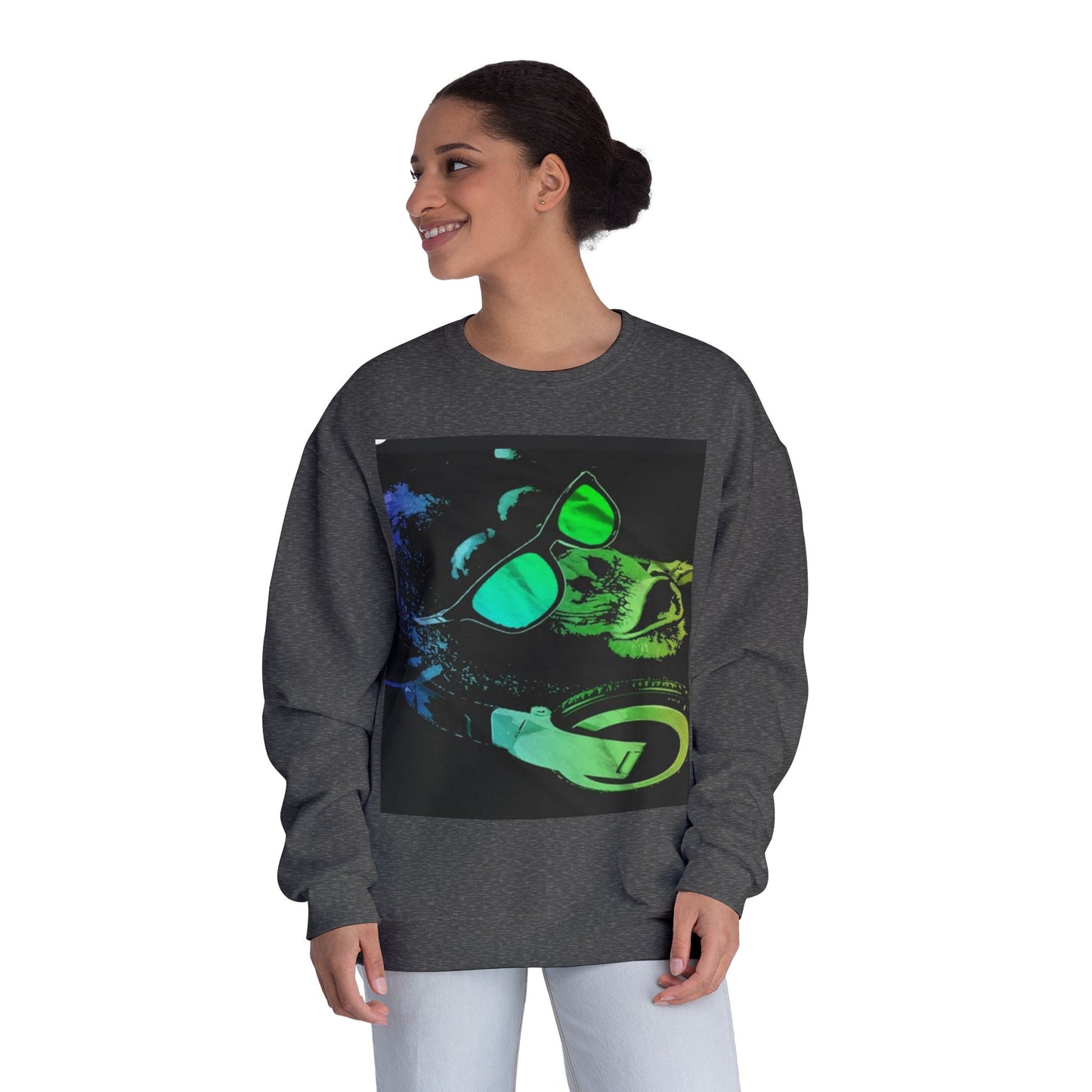 Vibrant DJ Dog Sweatshirt - Cool & Stylish Unisex Crewneck
