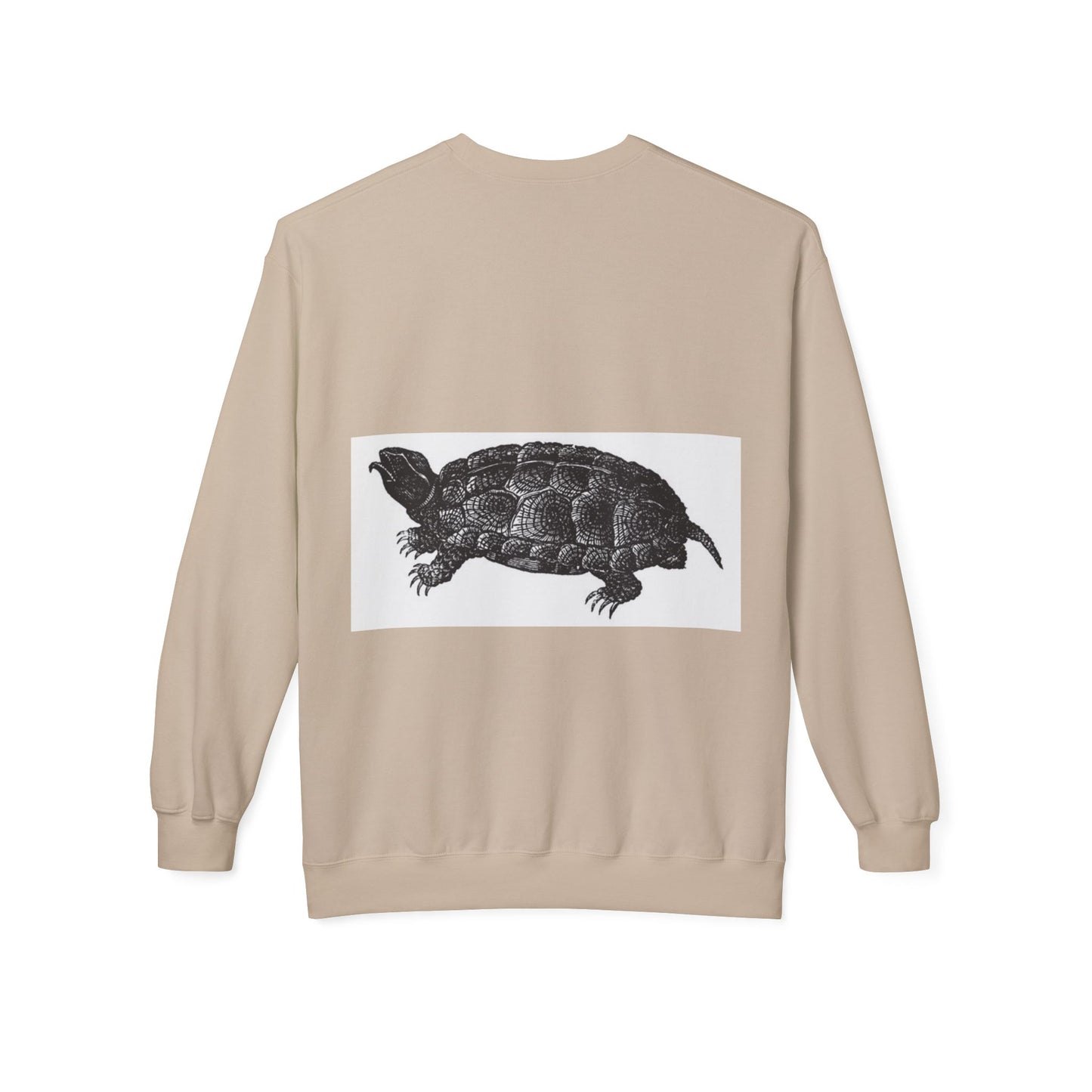 Turtle Design Unisex Fleece Crewneck Sweatshirt - Chill Vibes, Perfect Gift for Nature Lovers