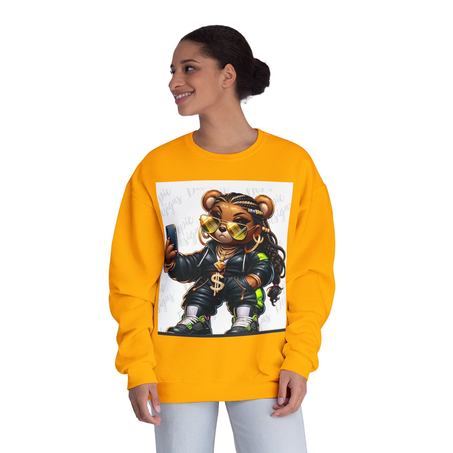 Street Style Bear Crewneck Sweatshirt - Unisex Urban Fashion