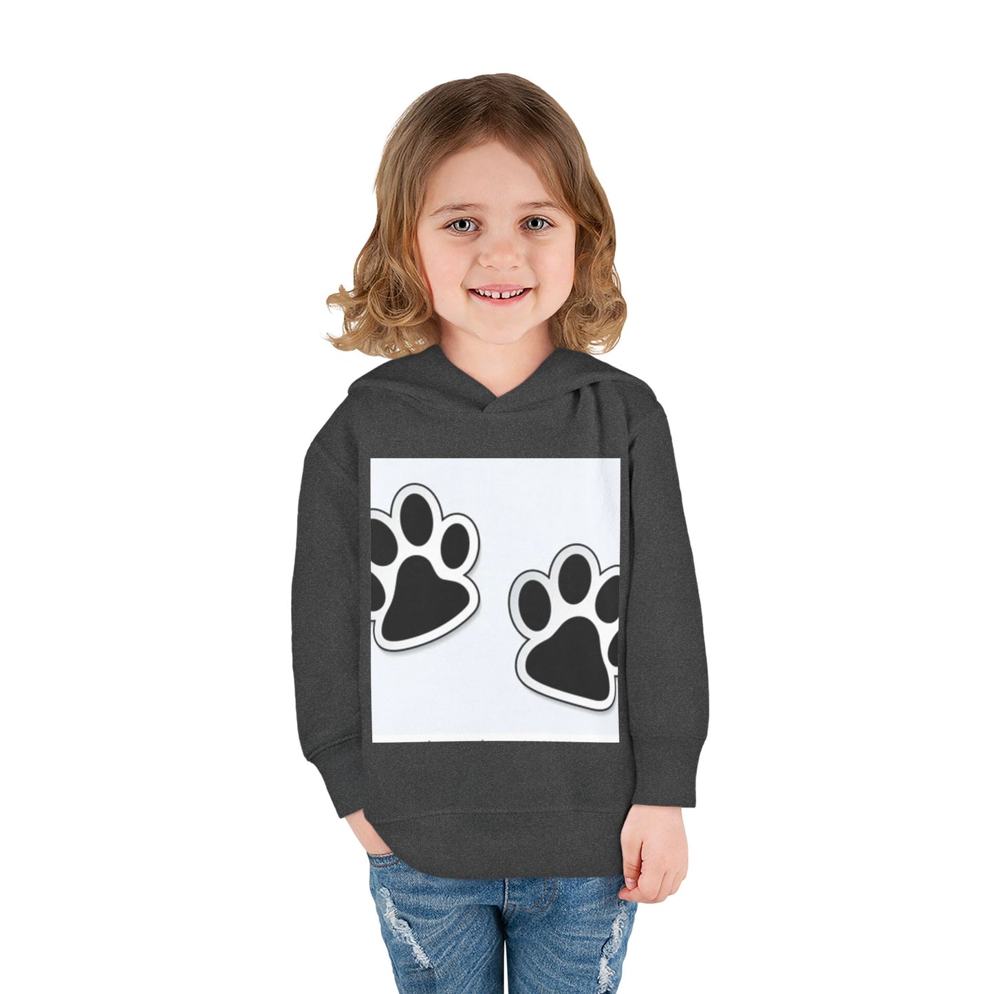 Wildlife Pattern Toddler Pullover Fleece Hoodie - Playful Animal Design for Kids