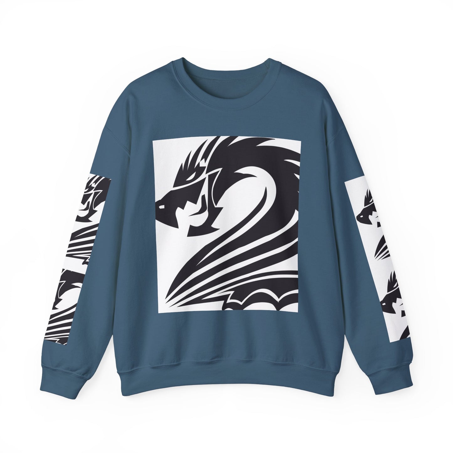 Dragon Graphic Unisex Heavy Blend Sweatshirt - Cozy and Stylish for Fantasy Enthusiasts