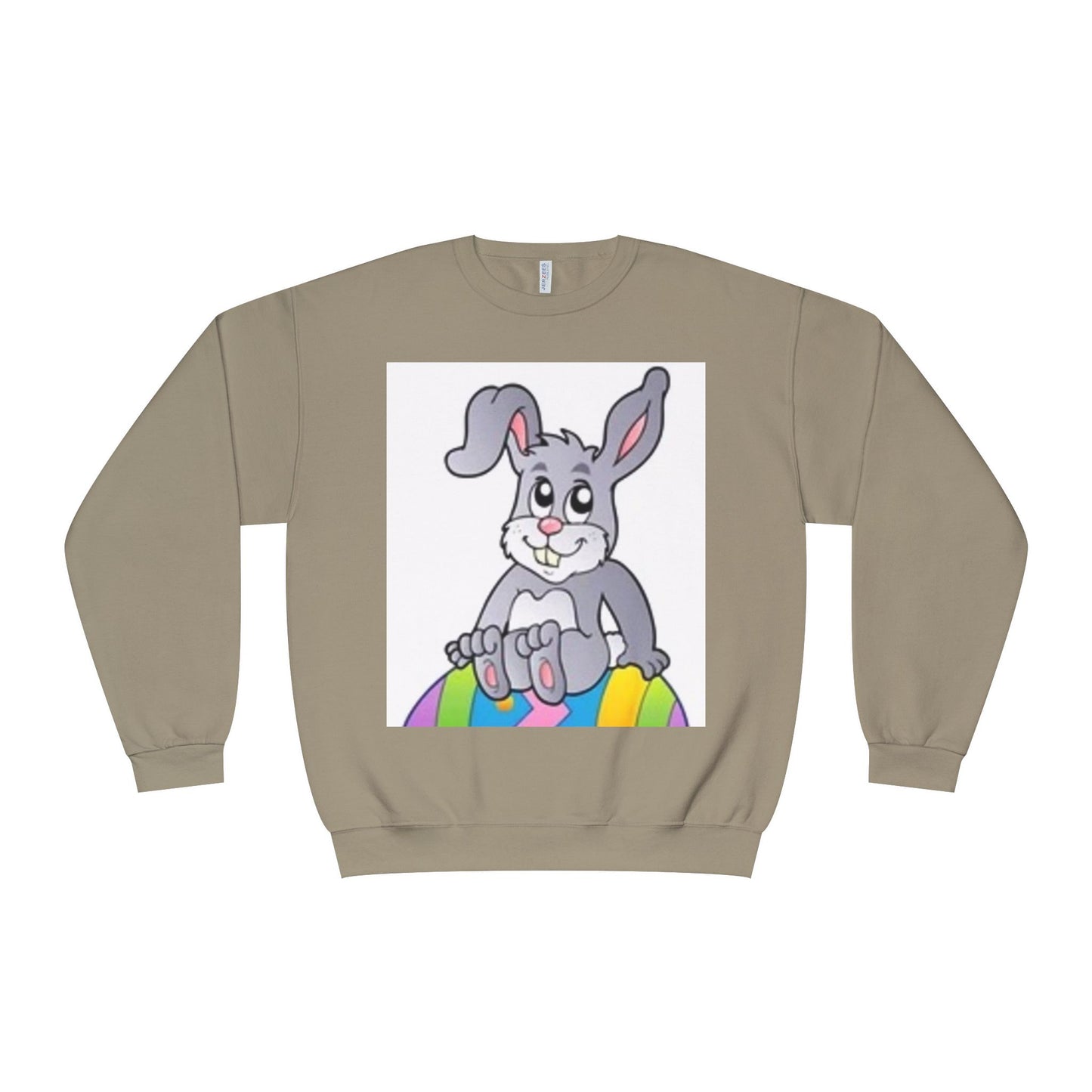 Cozy Rabbit Graphic Crewneck Sweatshirt - Perfect for Spring Celebrations