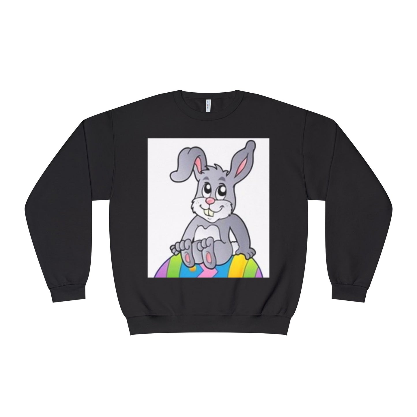 Cozy Rabbit Graphic Crewneck Sweatshirt - Perfect for Spring Celebrations