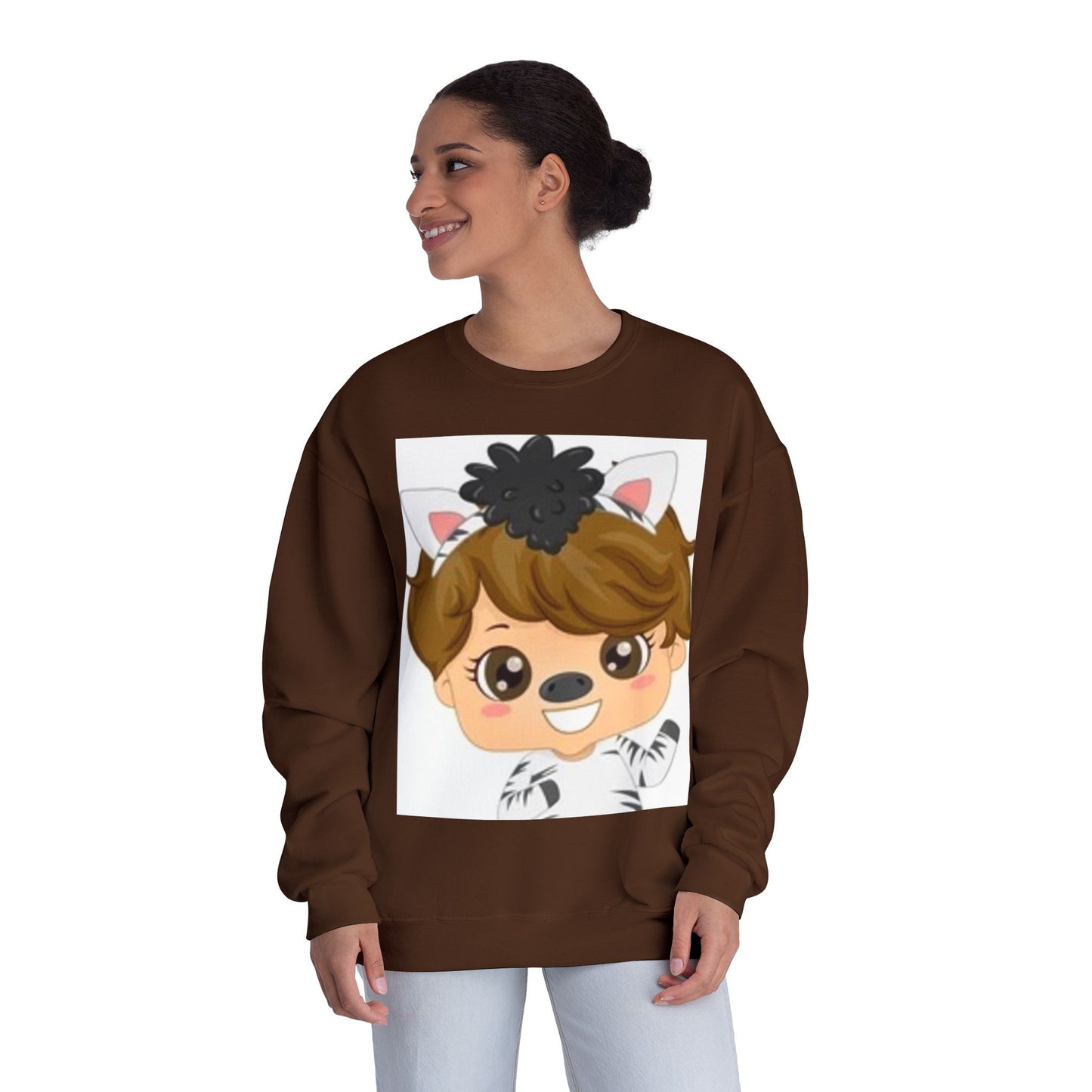 Cute Cartoon Animal Crewneck Sweatshirt for Kids