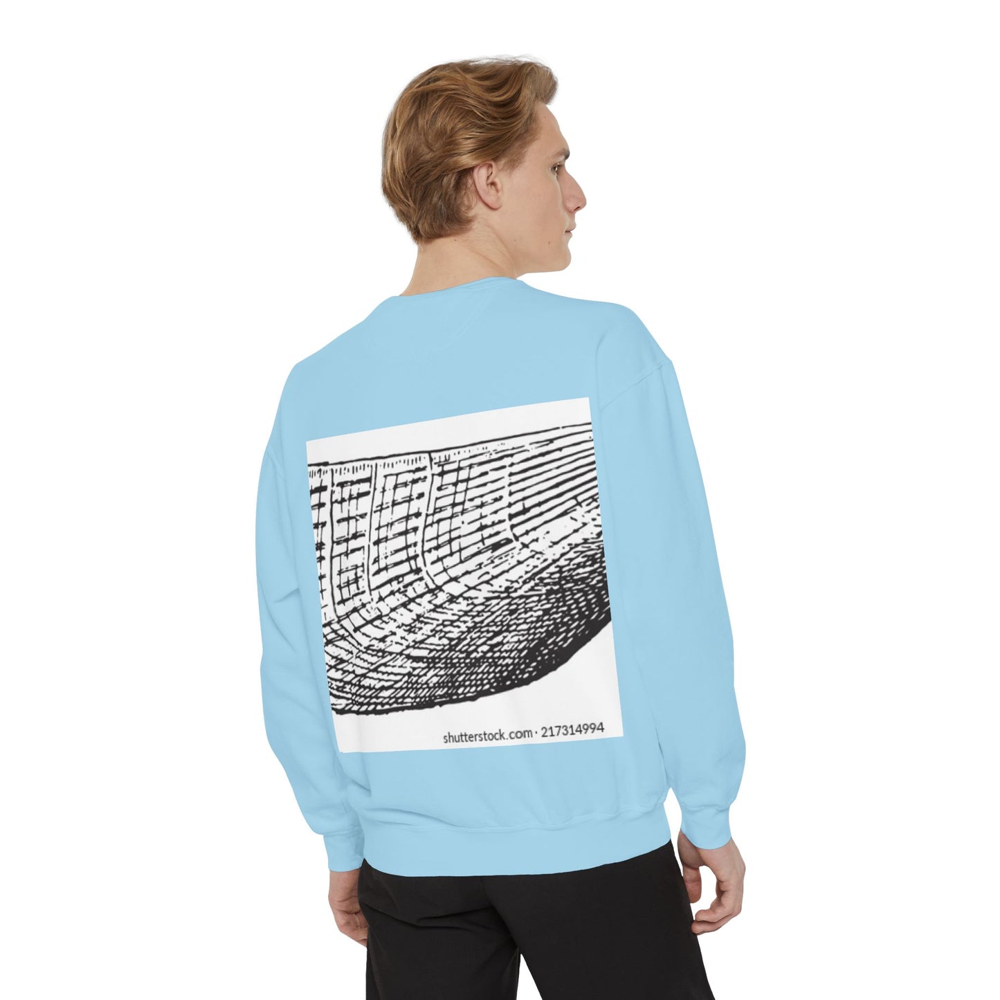 Graphic Unisex Garment-Dyed Sweatshirt | Nautical Design for Ocean Lovers