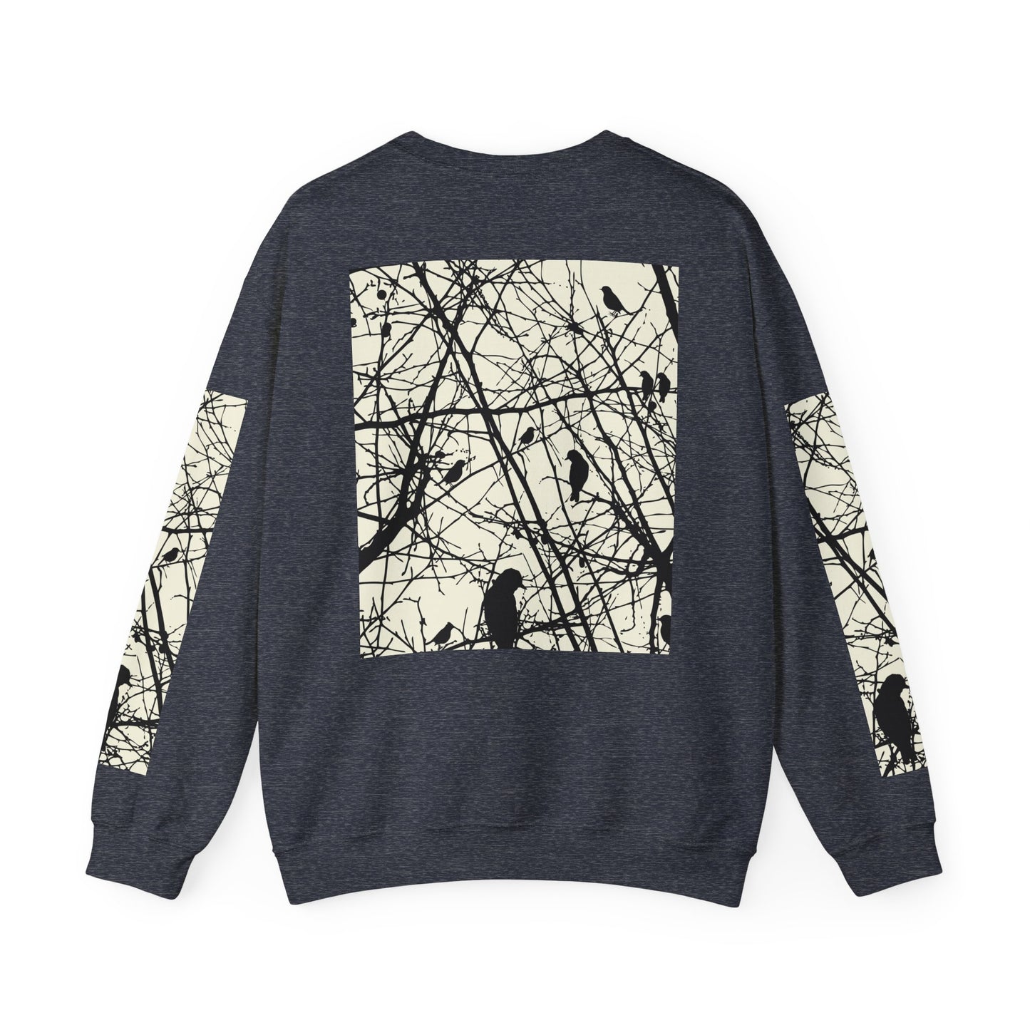 Nature-Inspired Unisex Crewneck Sweatshirt with Bird Print
