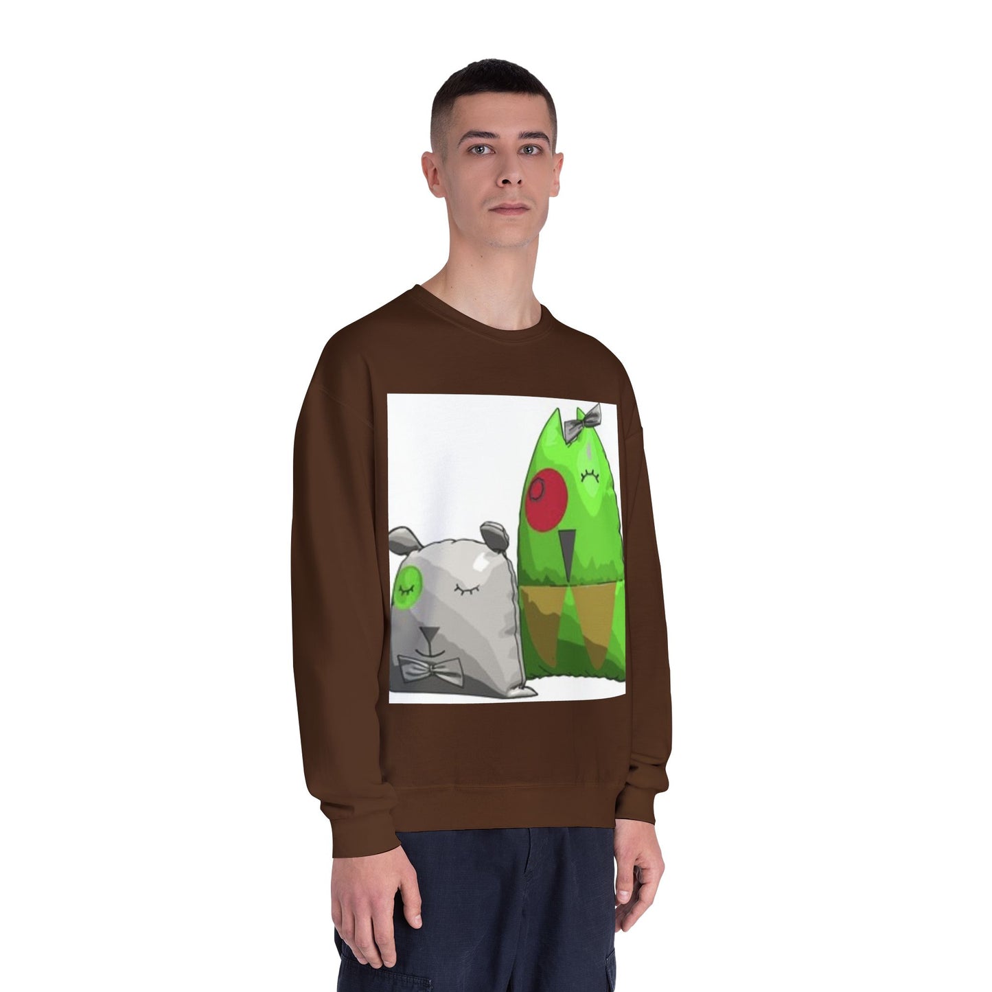 Cute Cartoon Monsters Unisex Crewneck Sweatshirt - Cozy Fun for All Ages