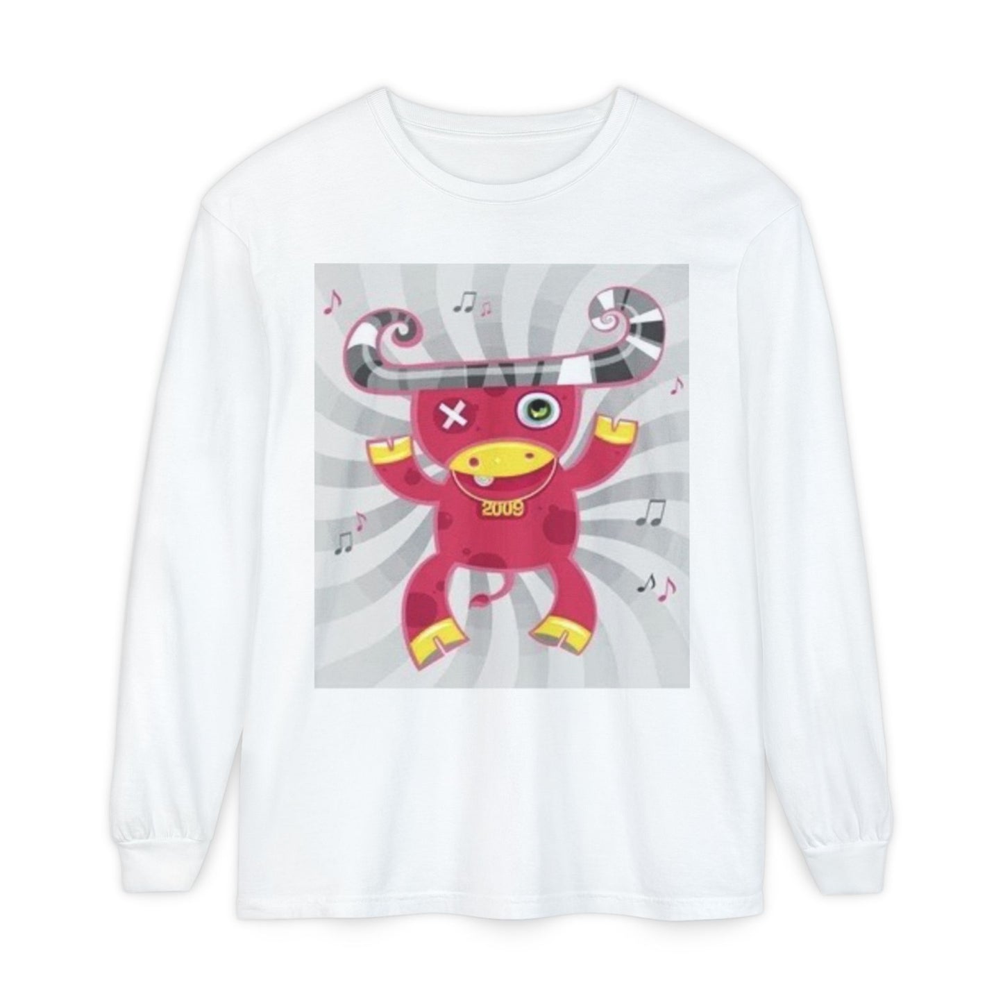 Fun & Quirky Graphic Long Sleeve T-Shirt - Perfect for Music Lovers