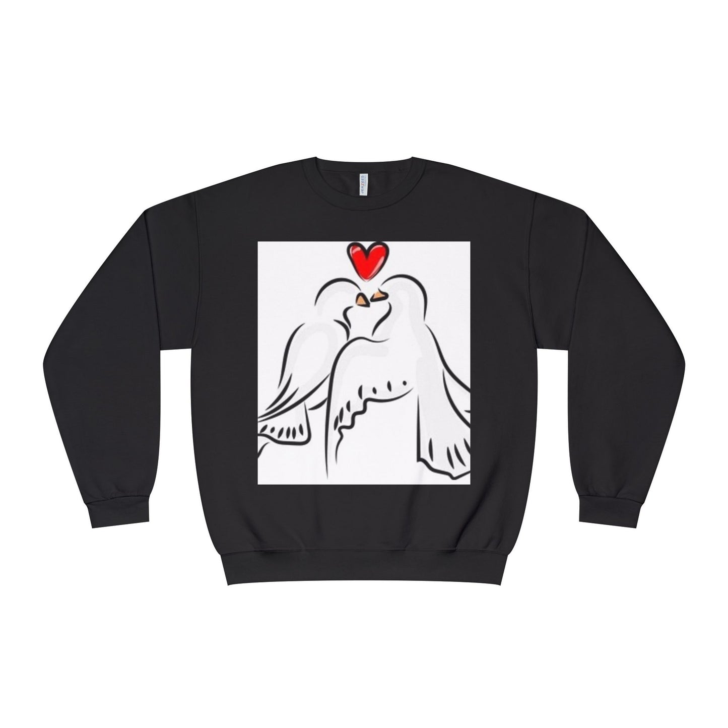 Love Birds Crewneck Sweatshirt - Soft White Unisex Pullover for Couples