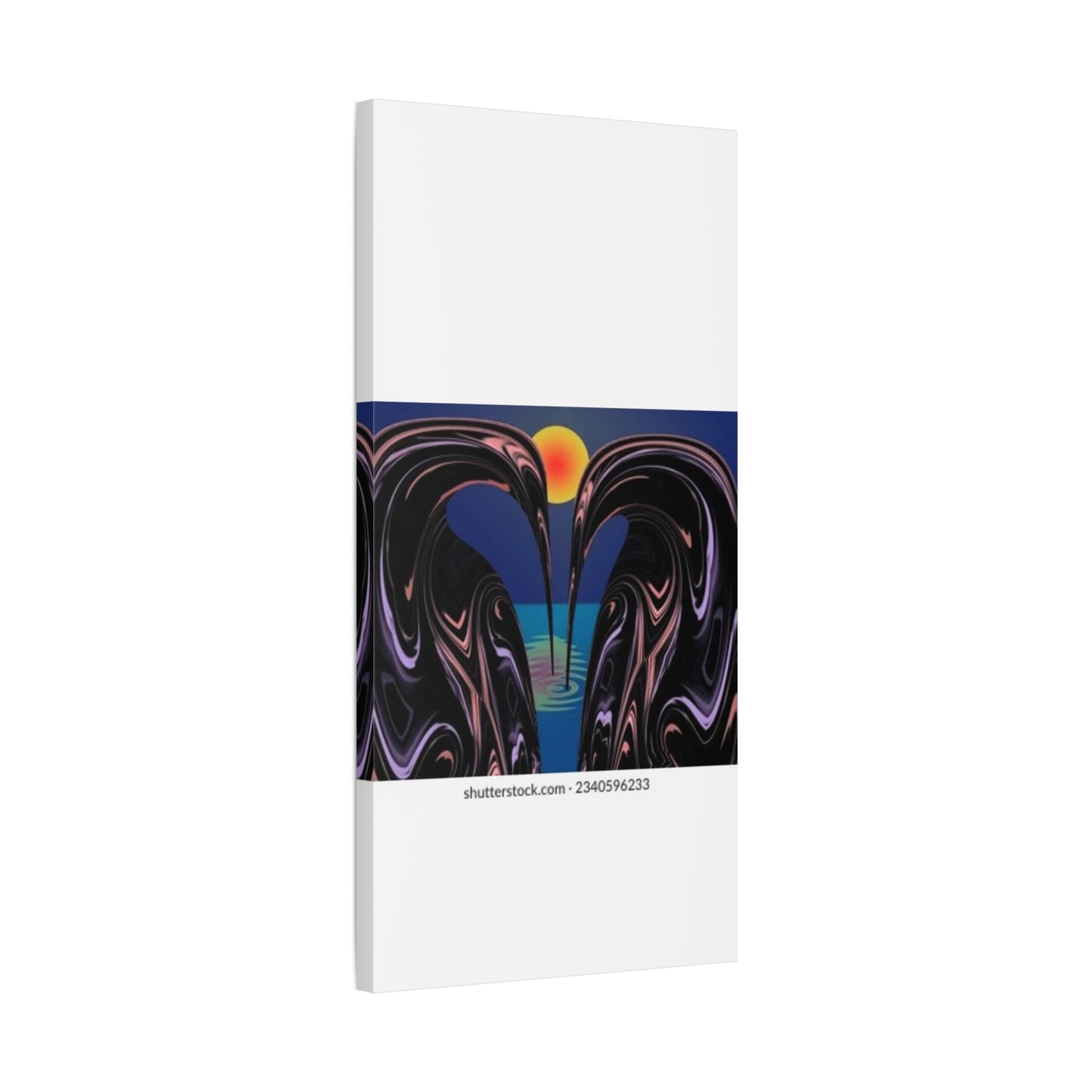 Romantic Abstract Canvas Art - Heart-Shaped Design for Home Decor