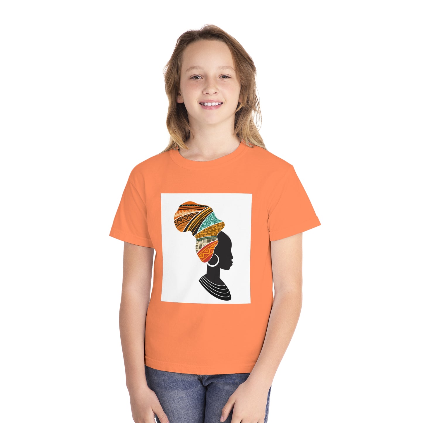 Youth Midweight Tee - African Heritage Design for Creative Kids