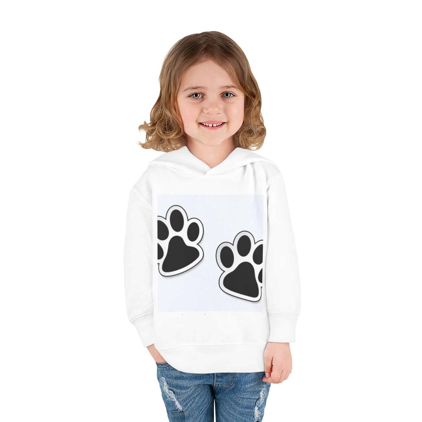 Wildlife Pattern Toddler Pullover Fleece Hoodie - Playful Animal Design for Kids
