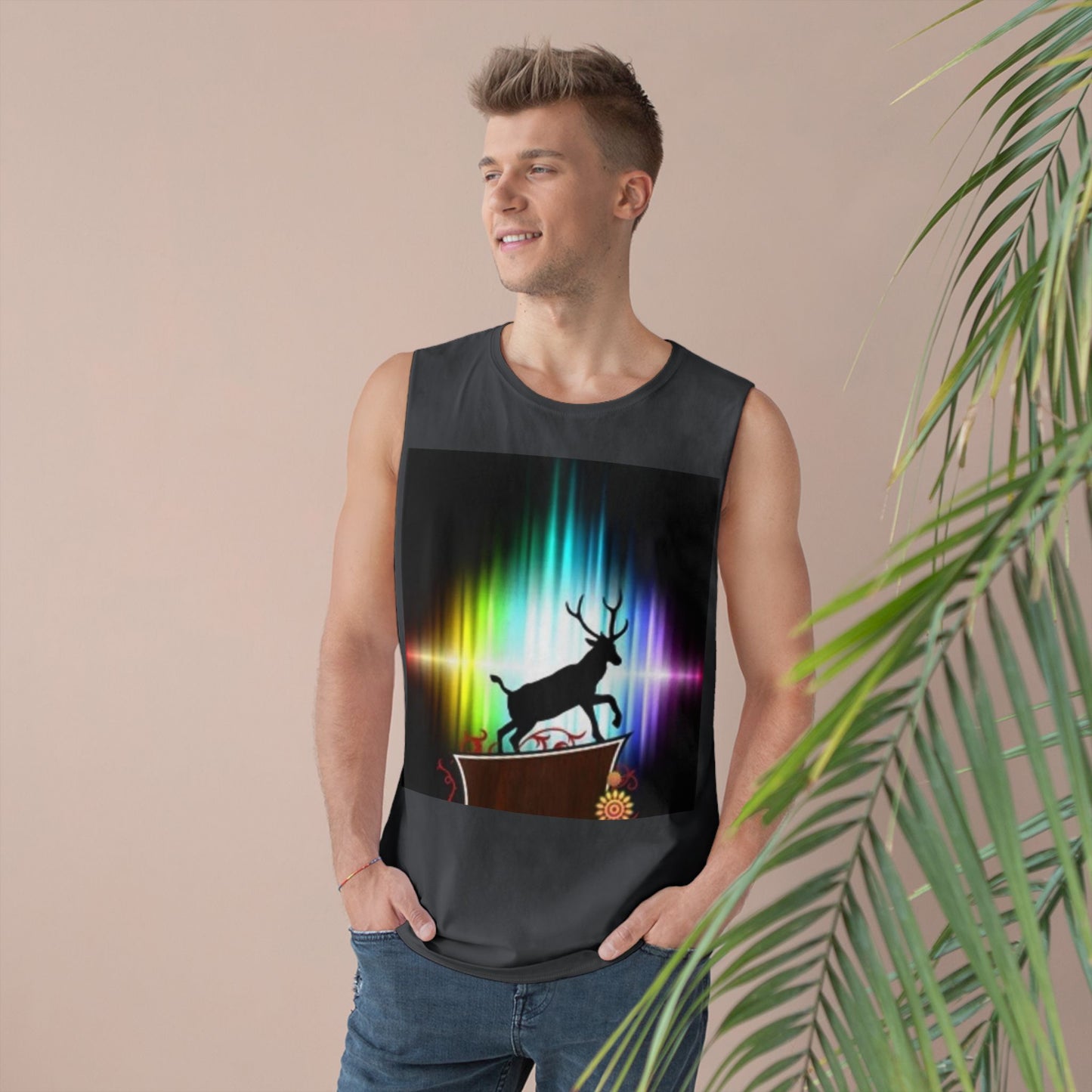 Unisex Artistic Spiderweb & Eagle Tank Top - Unique Graphic Sleeveless Tee for Nature Lovers