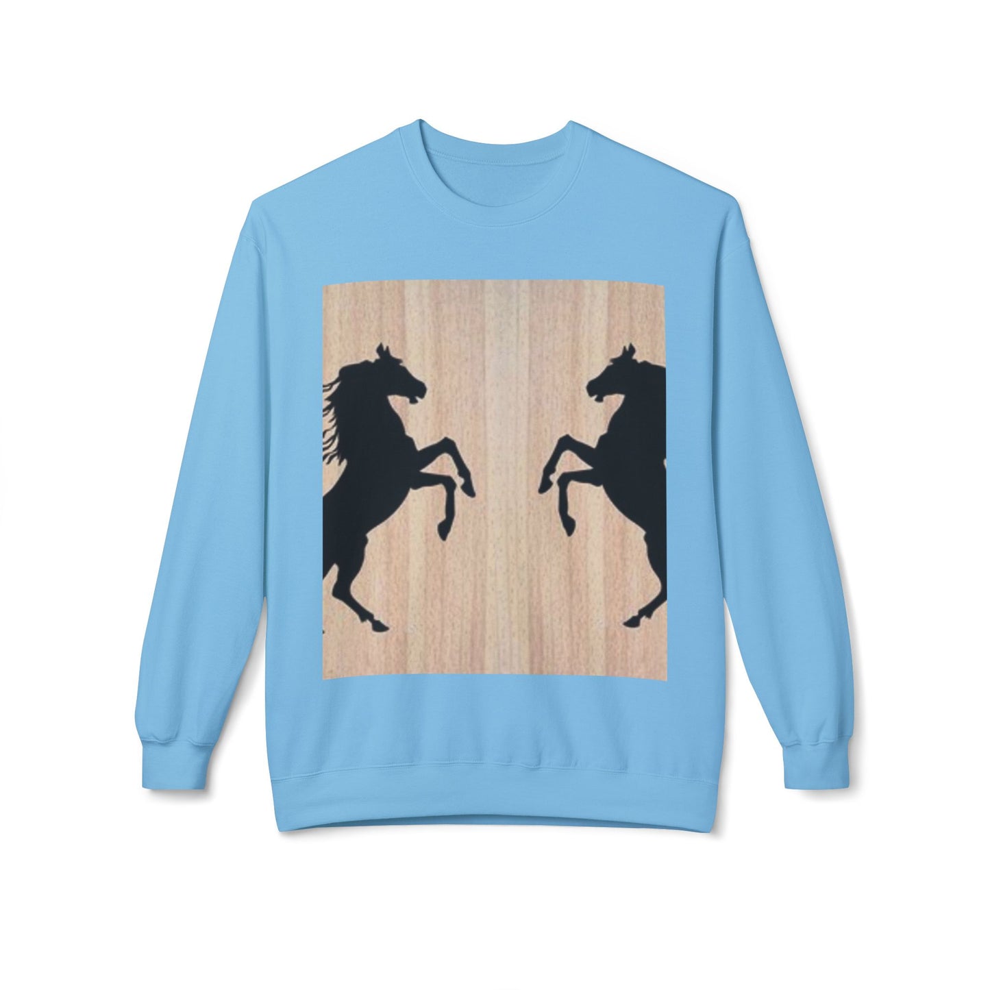 Equestrian Silhouette Fleece Sweatshirt - Perfect for Horse Lovers