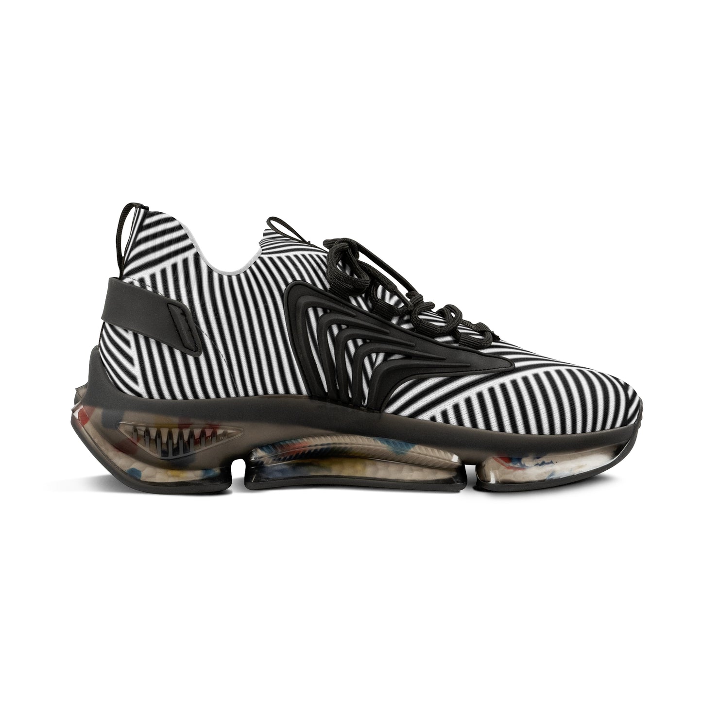 Stylish Men's Mesh Sneakers - Trendy Striped Design for Comfort and Performance