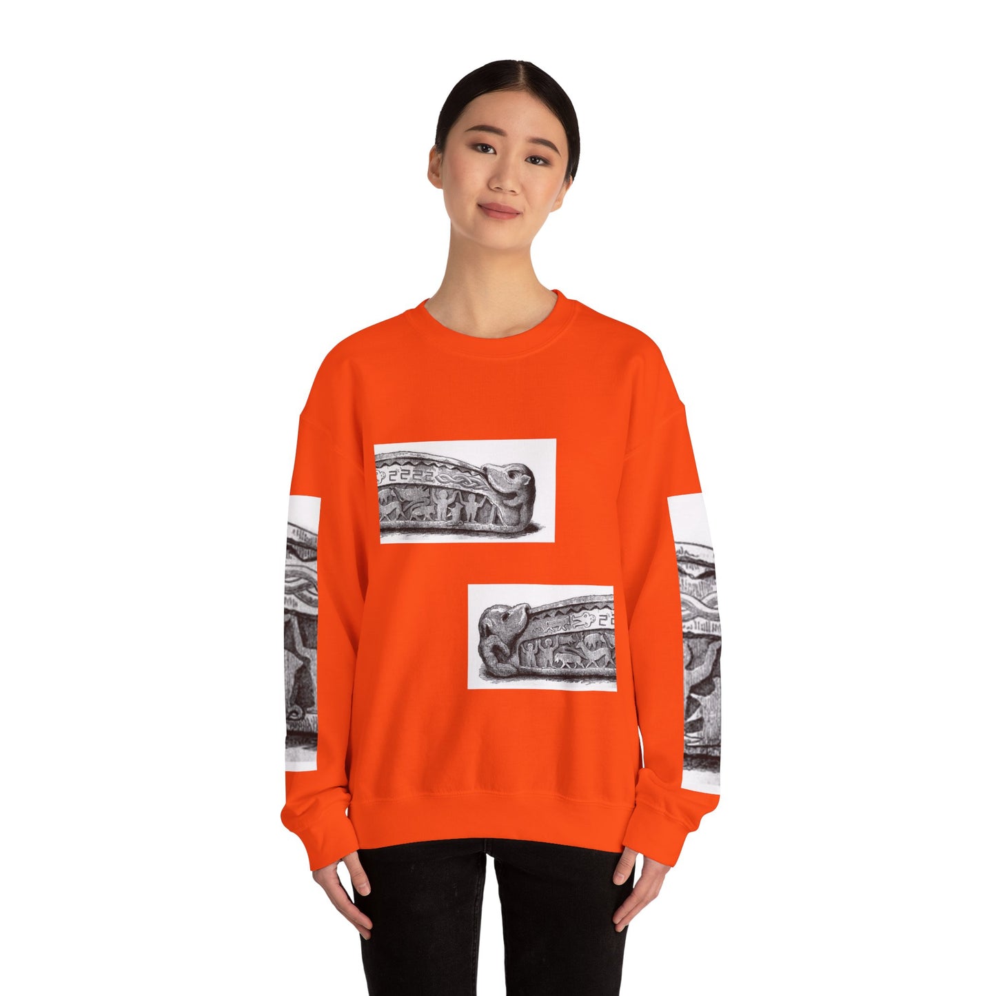 Artistic Unisex Heavy Blend™ Crewneck Sweatshirt - Vintage-Inspired Graphic Design