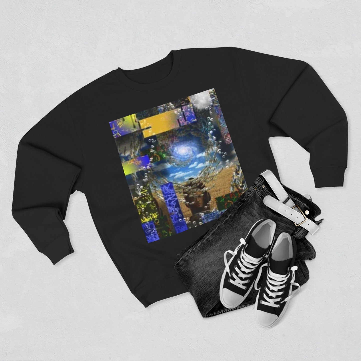 Cosmic Adventure Unisex Crewneck Sweatshirt - Unique Art Print