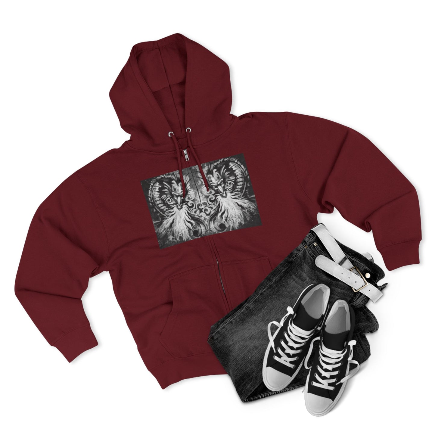 Colorful Artistic Unisex Zip Hoodie - Vibrant Design for Creative Souls