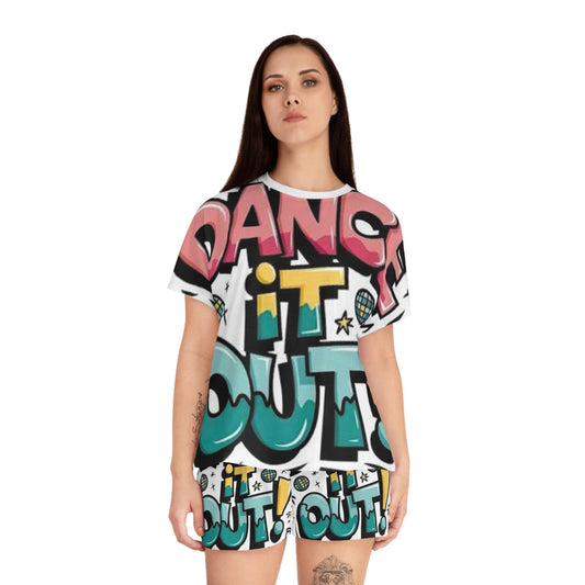Dance It Out! Women's Short Pajama Set – Fun & Relaxed Sleepwear for Dance Lovers