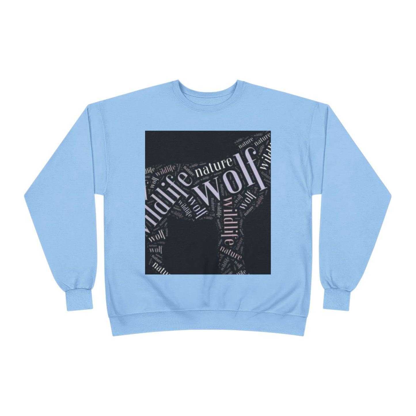 Unisex Eco-Friendly Wolf Graphic Crewneck Sweatshirt - Nature Lover Gift