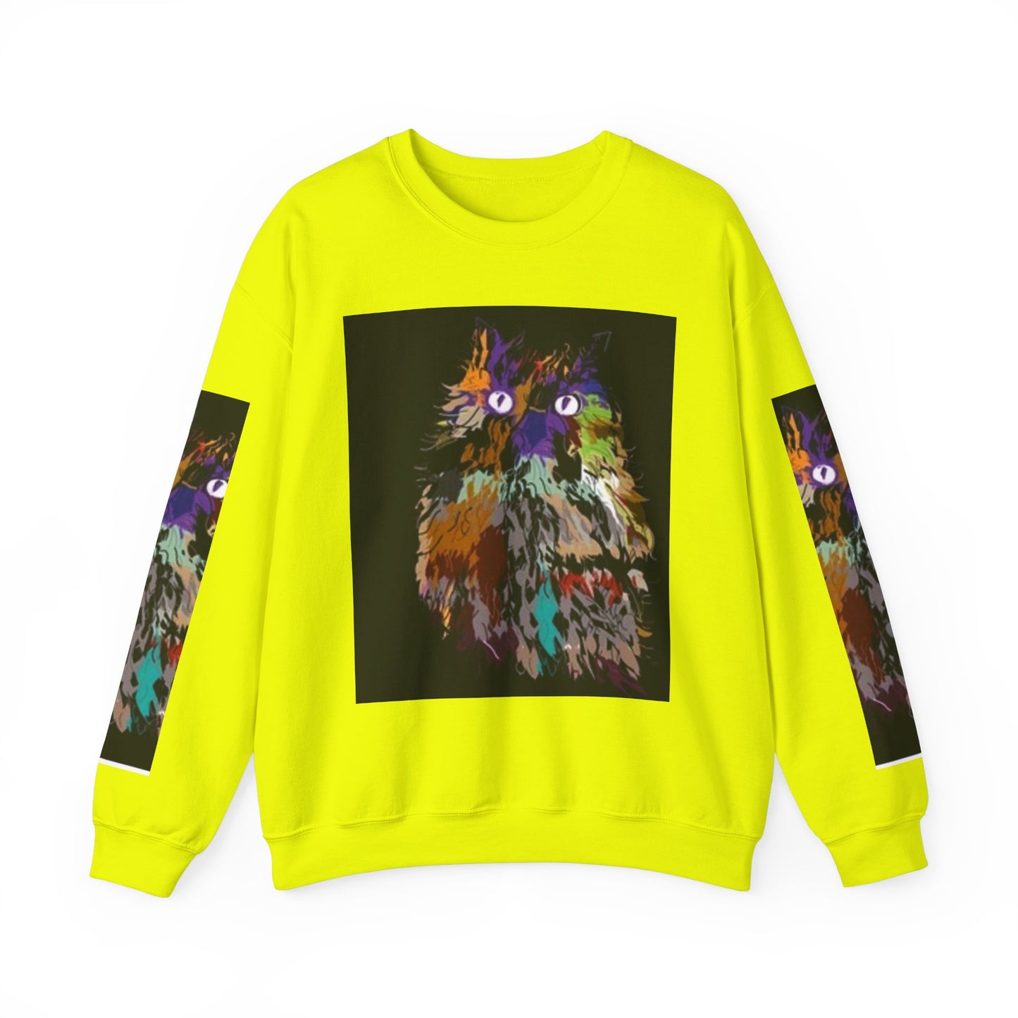 Colorful Owl Crewneck Sweatshirt - Unisex Heavy Blend™ - Cozy Art Wear for Animal Lovers