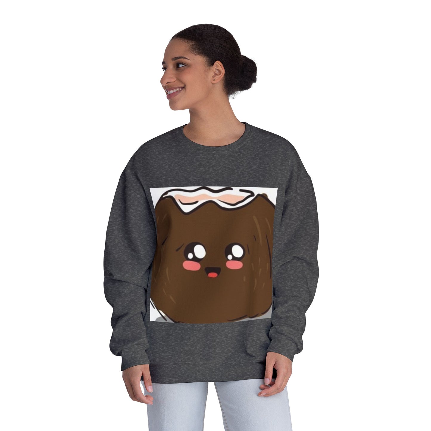 Cute Kawaii Coconut Crewneck Sweatshirt | Unisex Sweatshirt for Food Lovers