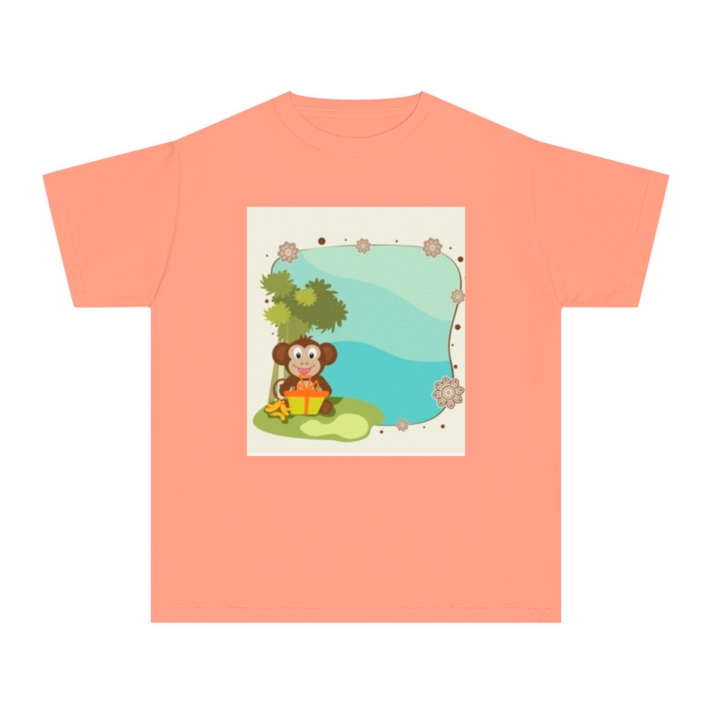 Cute Monkey Youth Midweight Tee - Perfect for Playful Days