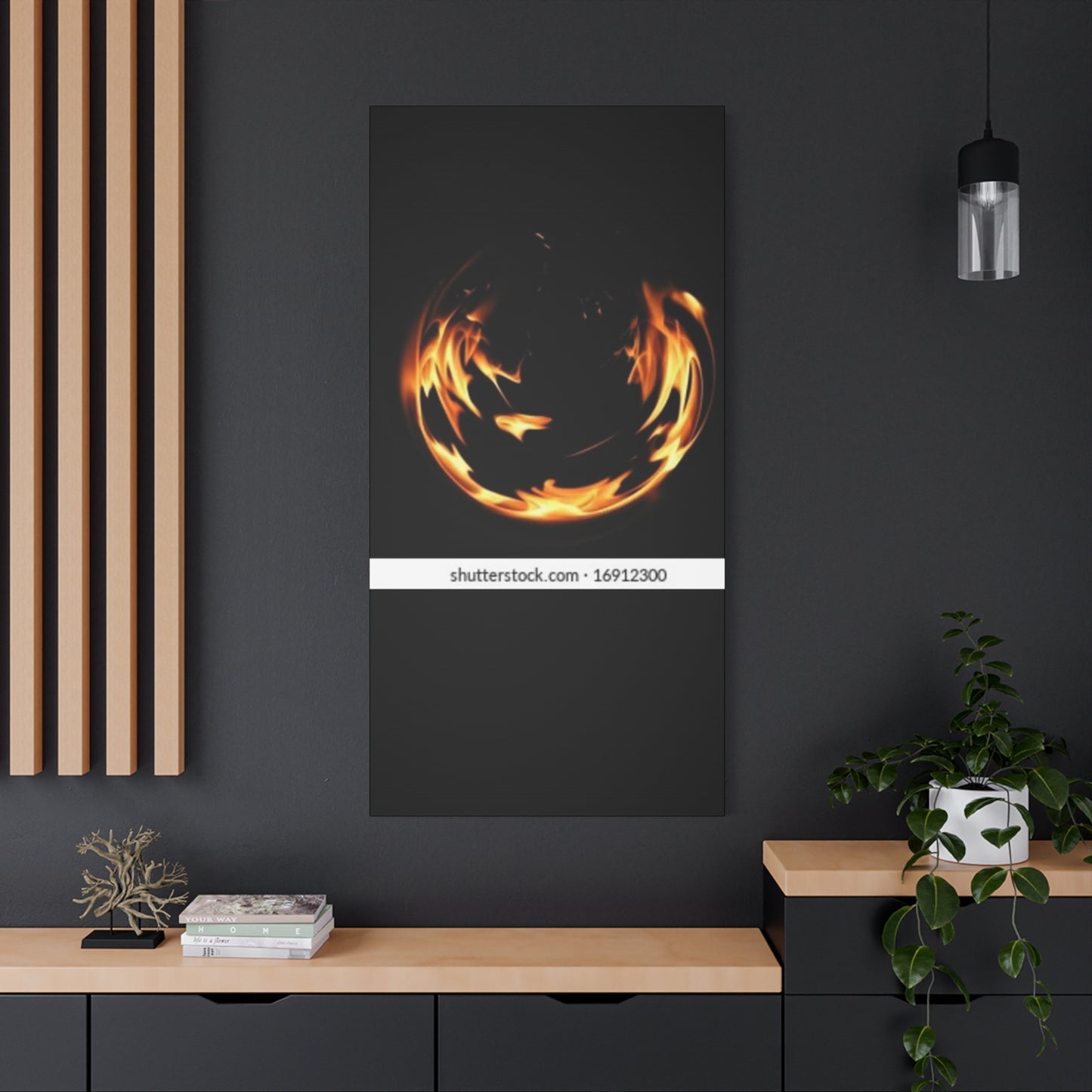 Fire Swirl Matte Canvas Art - Stretched 1.25" Gallery Wrap