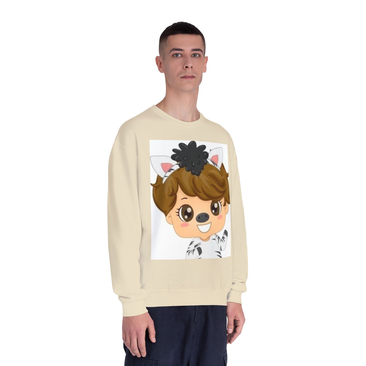 Cute Cartoon Animal Crewneck Sweatshirt for Kids