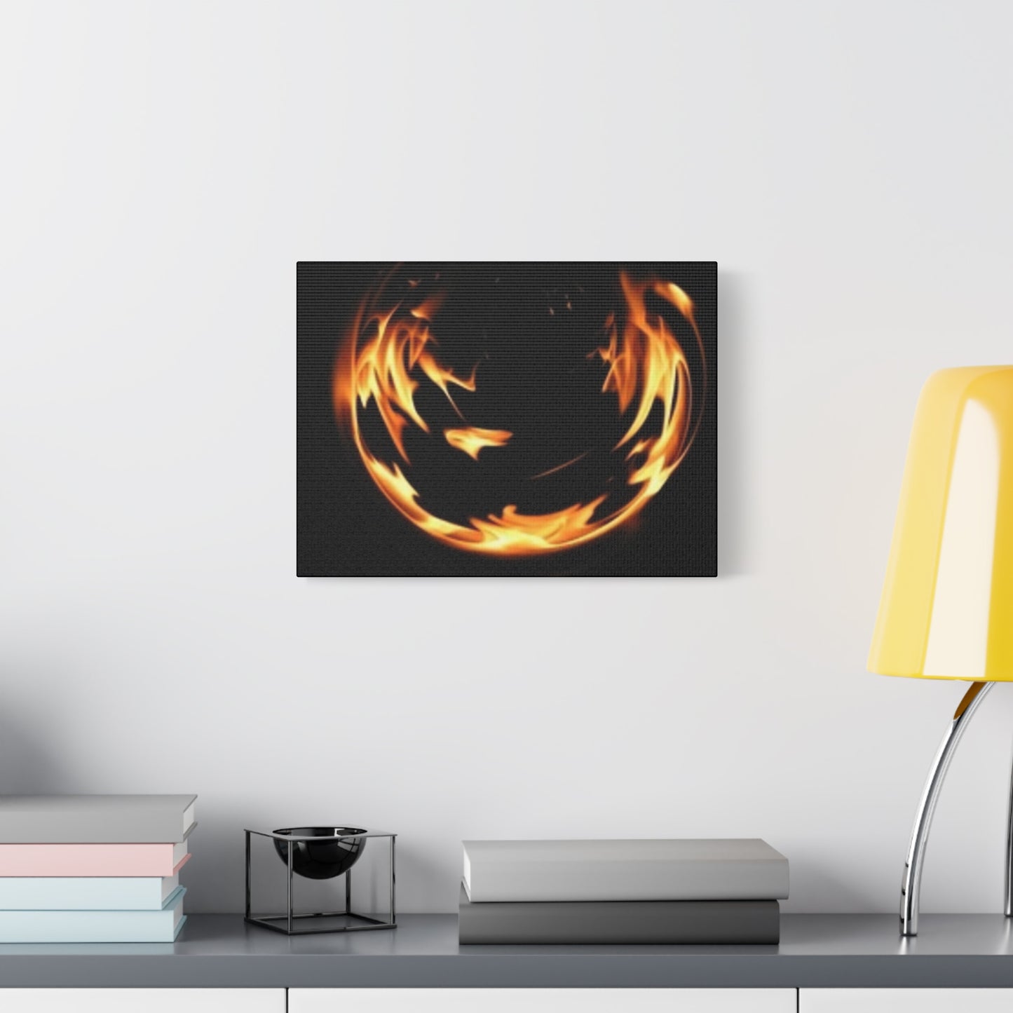 Fire Swirl Matte Canvas Art - Stretched 1.25" Gallery Wrap