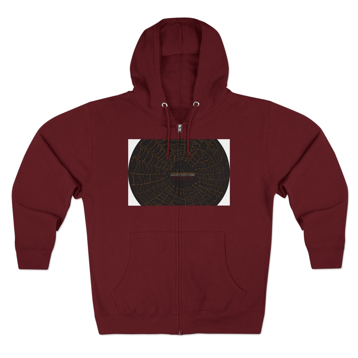 Unisex Zip Hoodie with Spider Web Design - Cozy Fashion for Halloween and Everyday Wear
