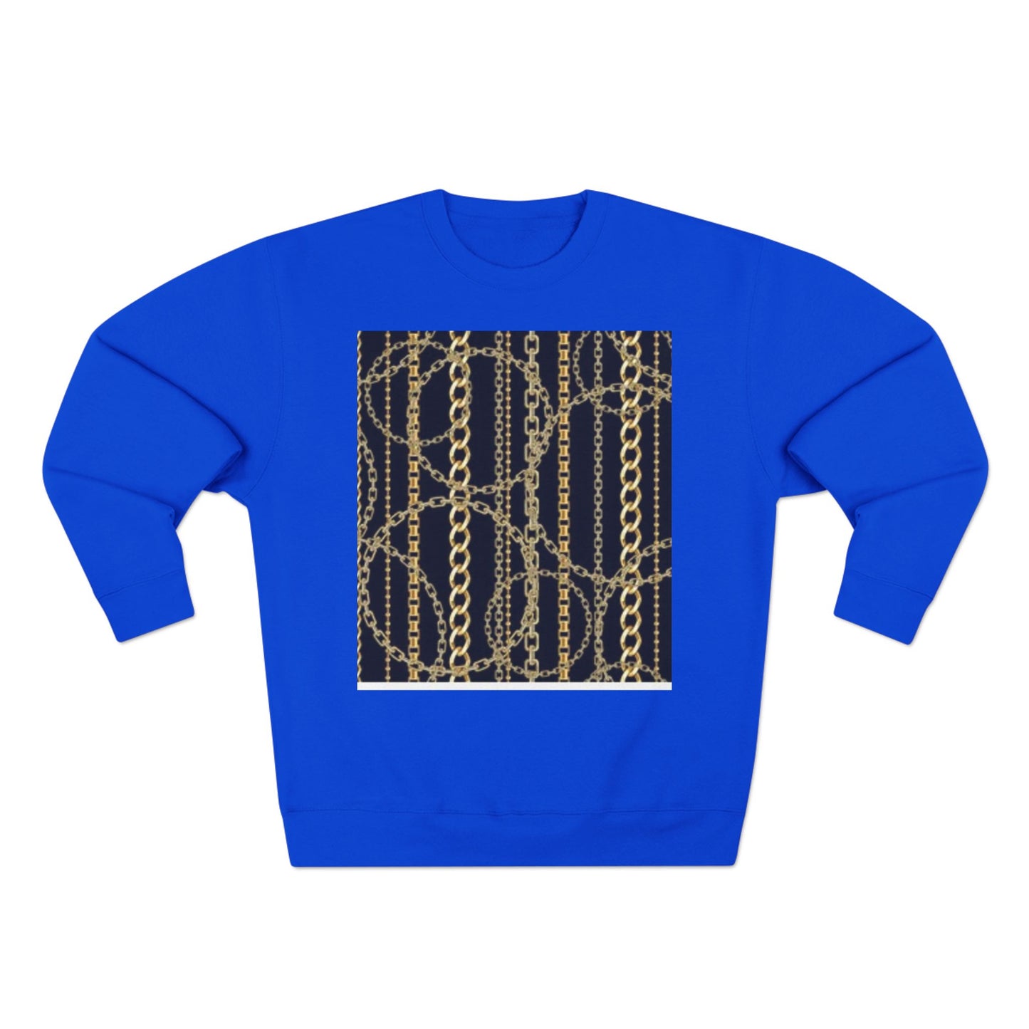 Gold Chain Pattern Unisex Crewneck Sweatshirt - Stylish, Comfortable, Perfect for Casual Wear