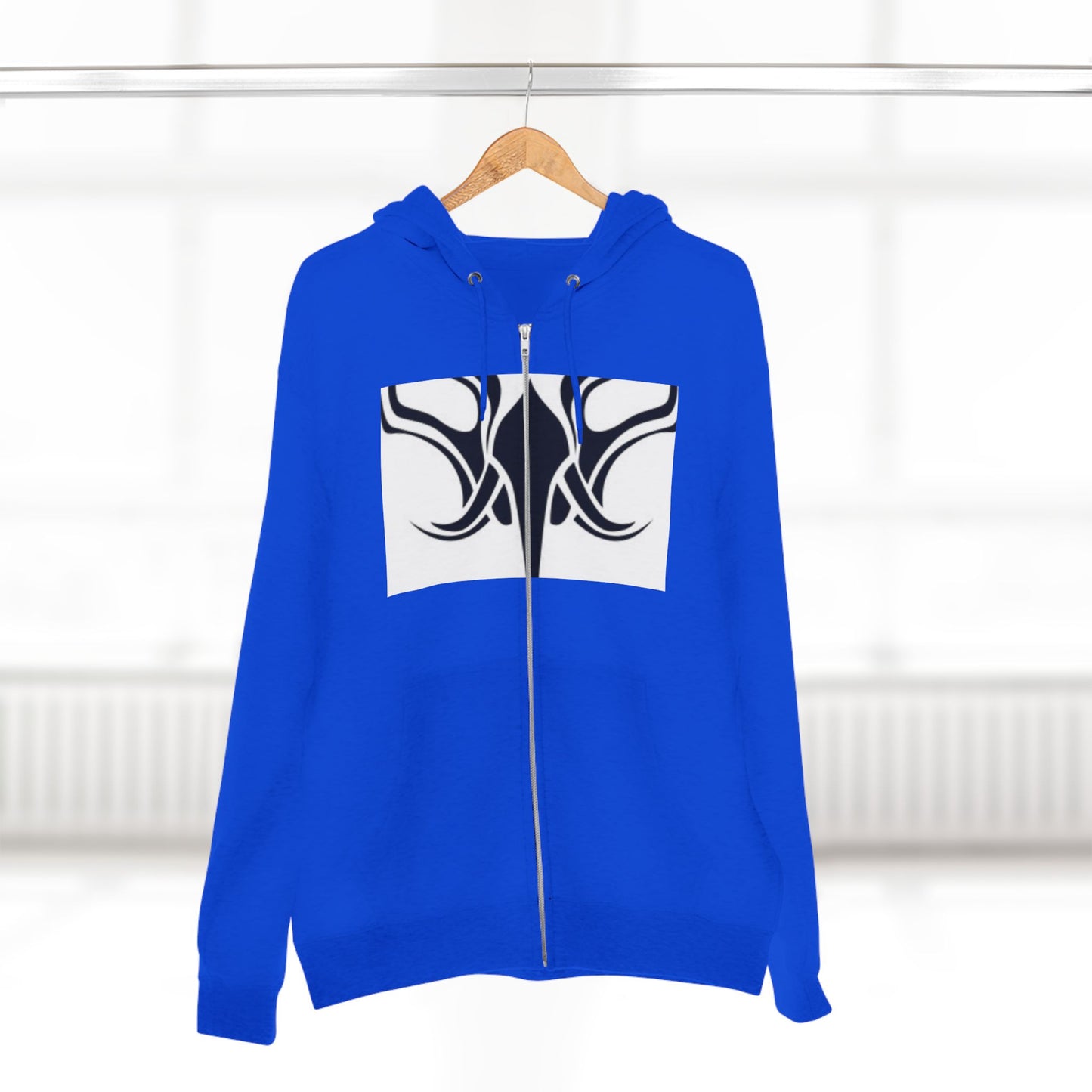 Tribal Design Unisex Zip Hoodie - Stylish & Versatile Outdoor Wear