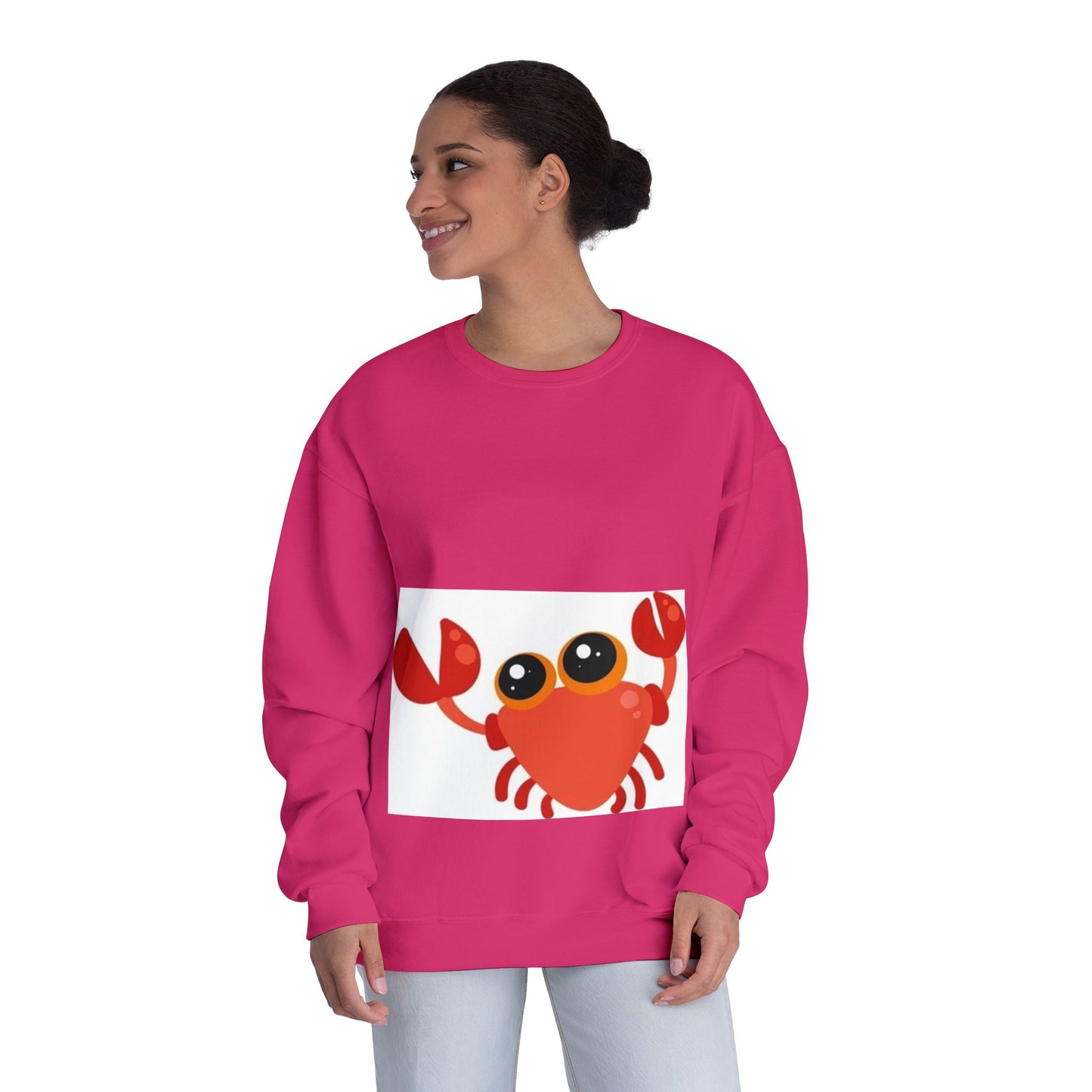 Cute Crab Graphic Unisex Crewneck Sweatshirt