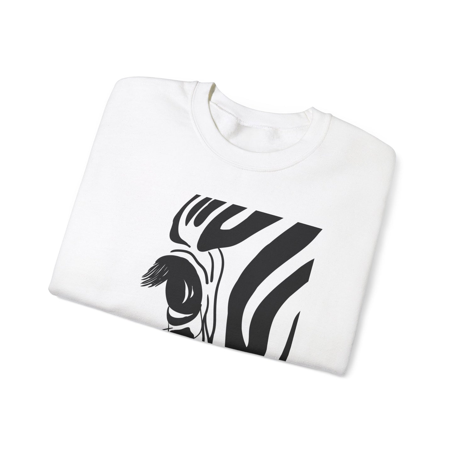 Artistically Designed Zebra Crewneck Sweatshirt - Perfect for Nature Lovers