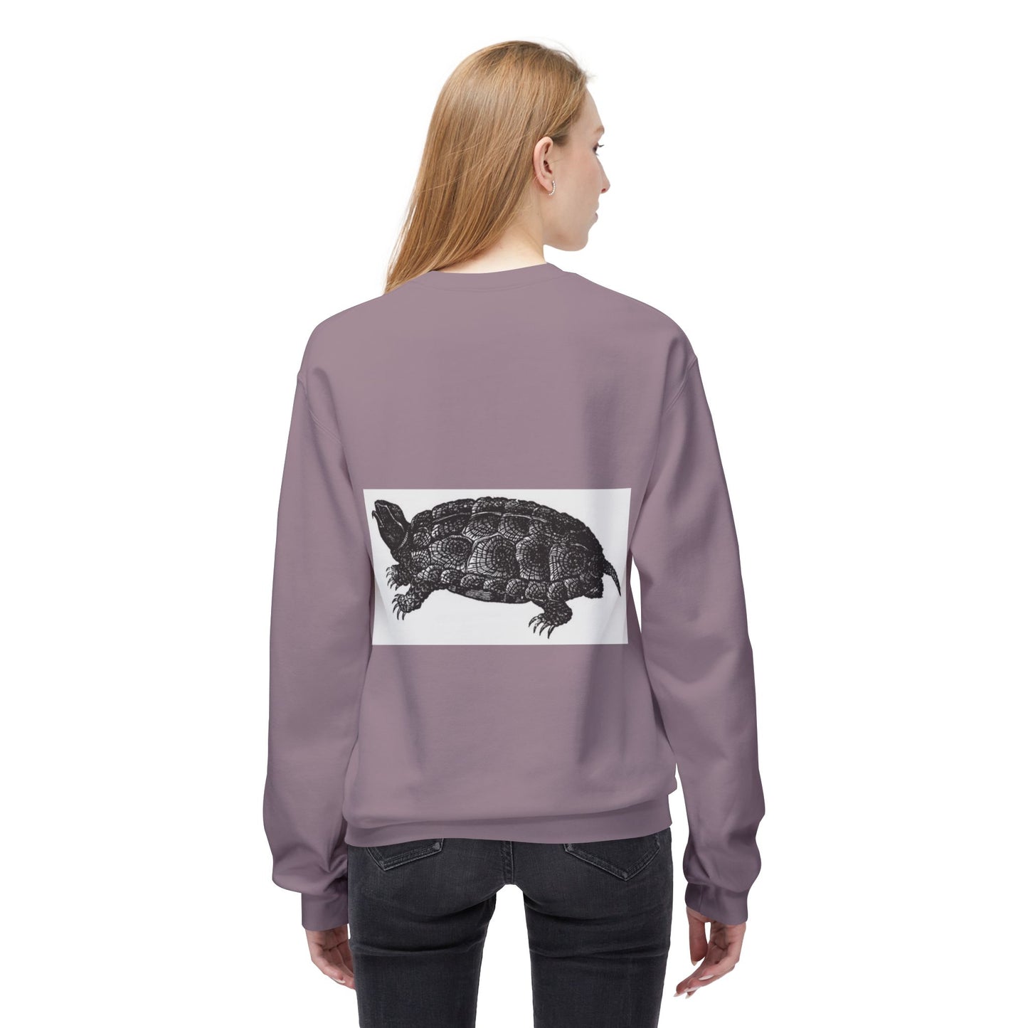 Turtle Design Unisex Fleece Crewneck Sweatshirt - Chill Vibes, Perfect Gift for Nature Lovers