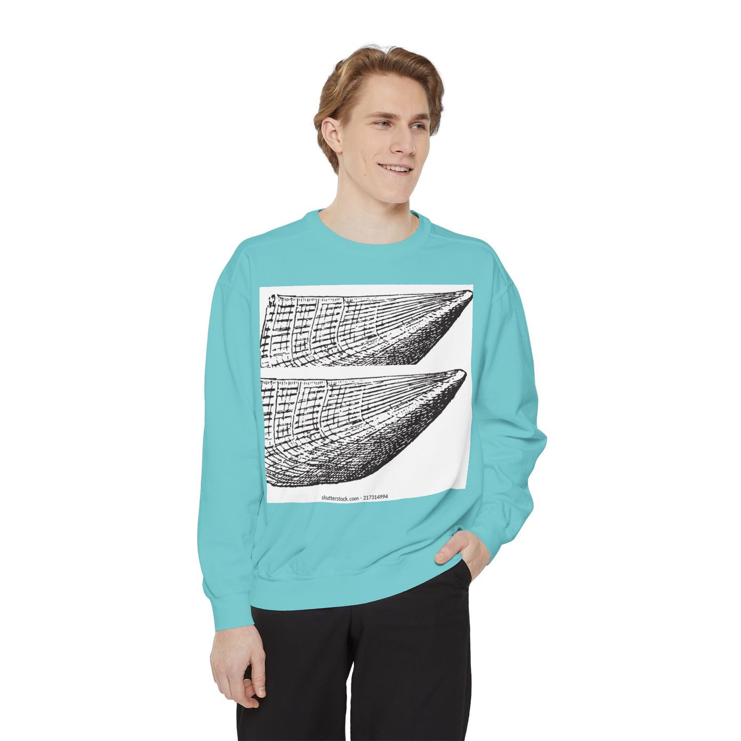 Graphic Unisex Garment-Dyed Sweatshirt | Nautical Design for Ocean Lovers