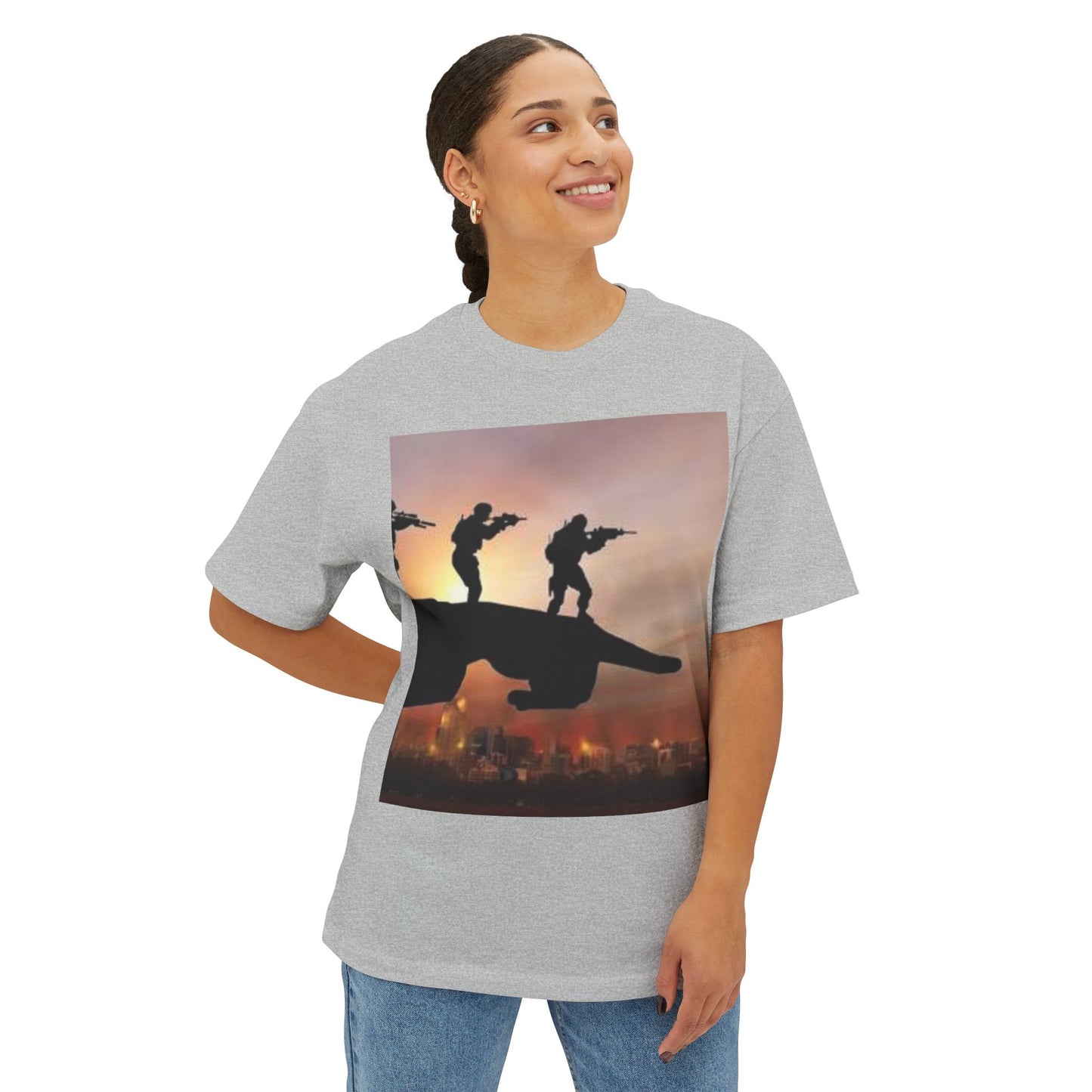 Epic Adventure Unisex Oversized Boxy Tee - Bold Graphic Design