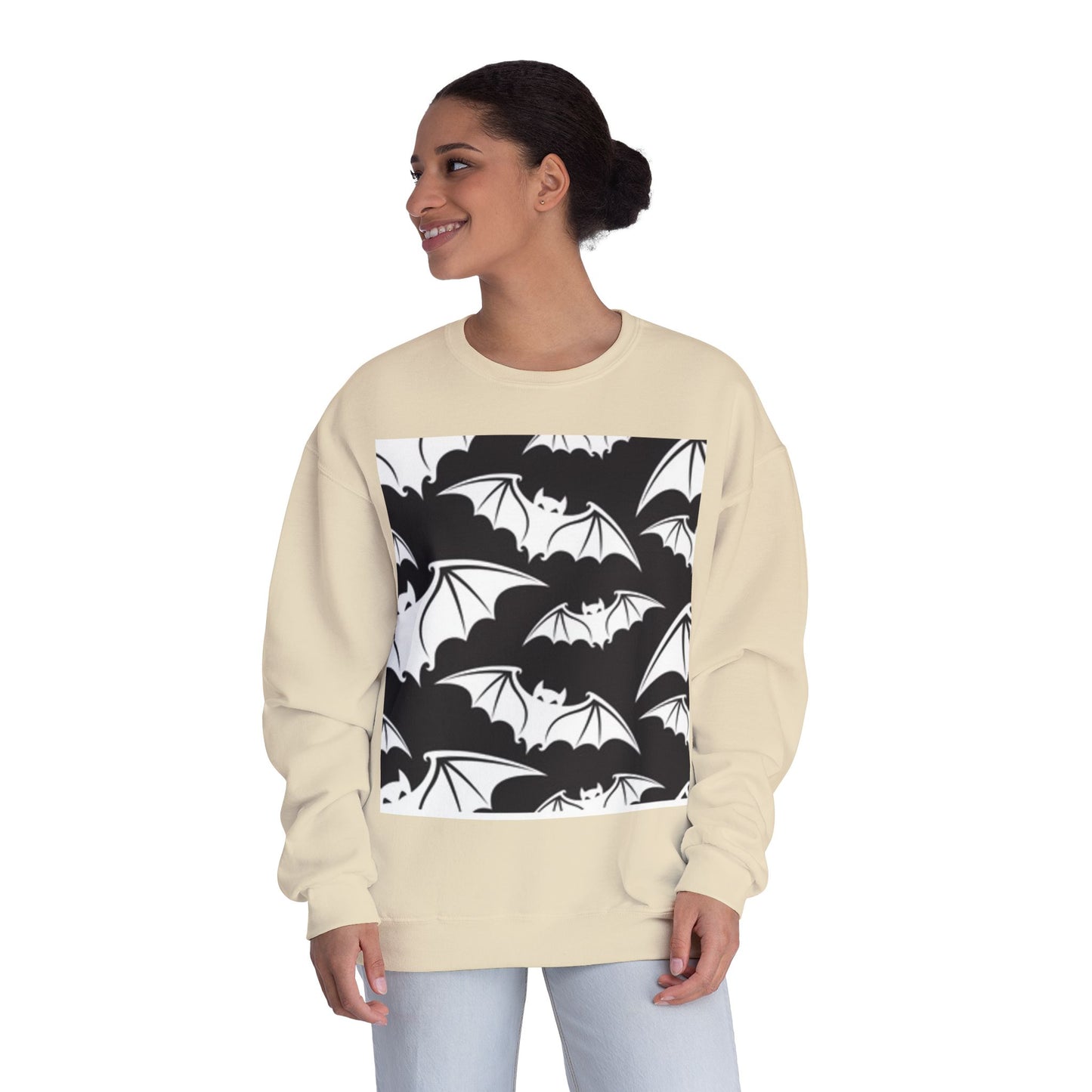 Bats in Flight Unisex Crewneck Sweatshirt - Cozy Halloween Spirit