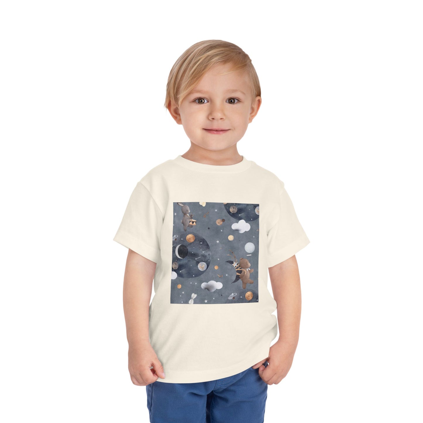 Cosmic Adventure Toddler Tee - Fun Space-Themed Short Sleeve Shirt for Kids